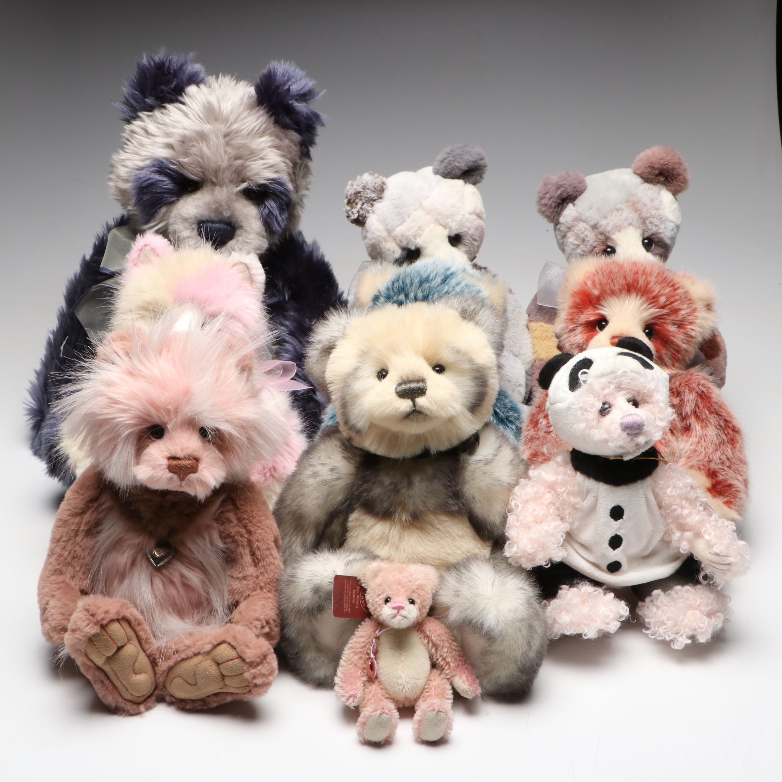 Isabelle Lee for Charlie Bears "Balletshoe" Mohair Keyring and Plush Animals