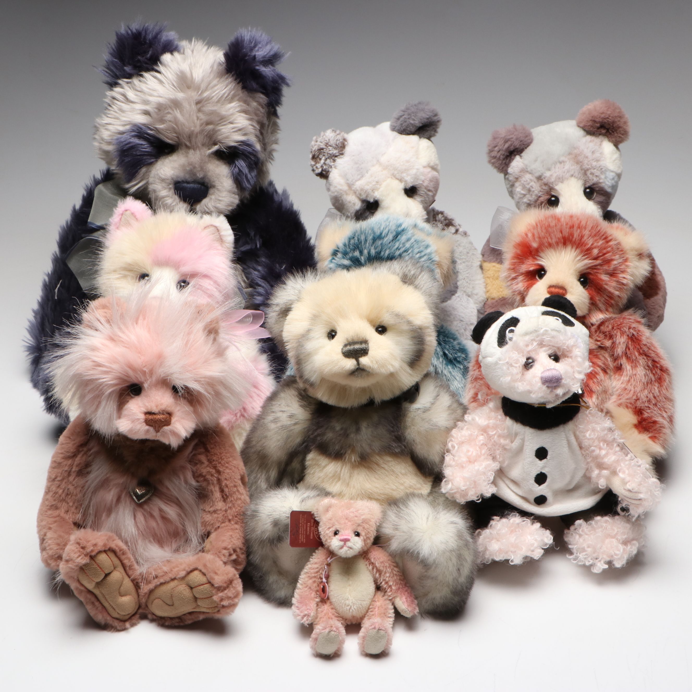 Isabelle Lee for Charlie Bears "Balletshoe" Mohair Keyring and Plush Animals