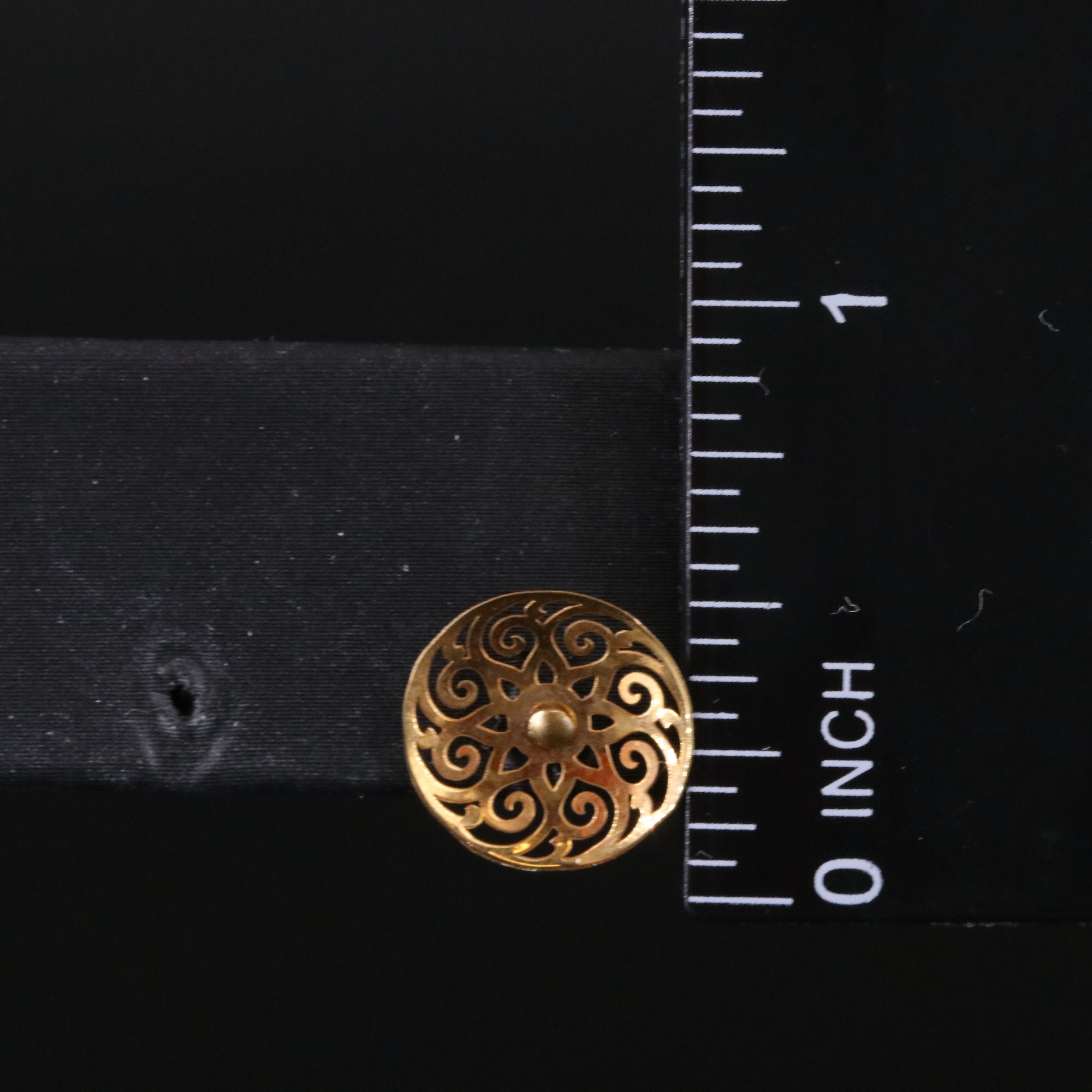 14K Spiral Disc Earrings