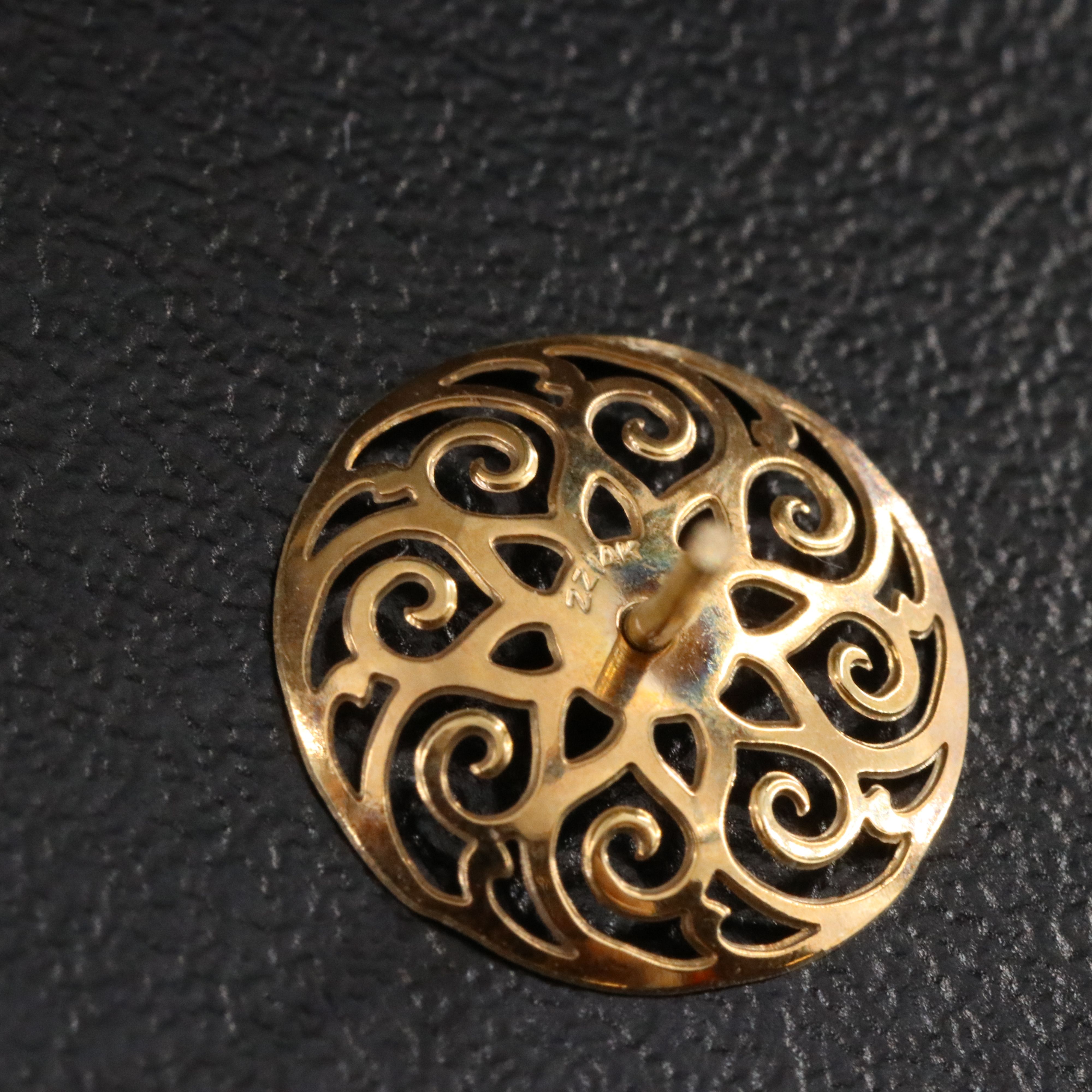 14K Spiral Disc Earrings