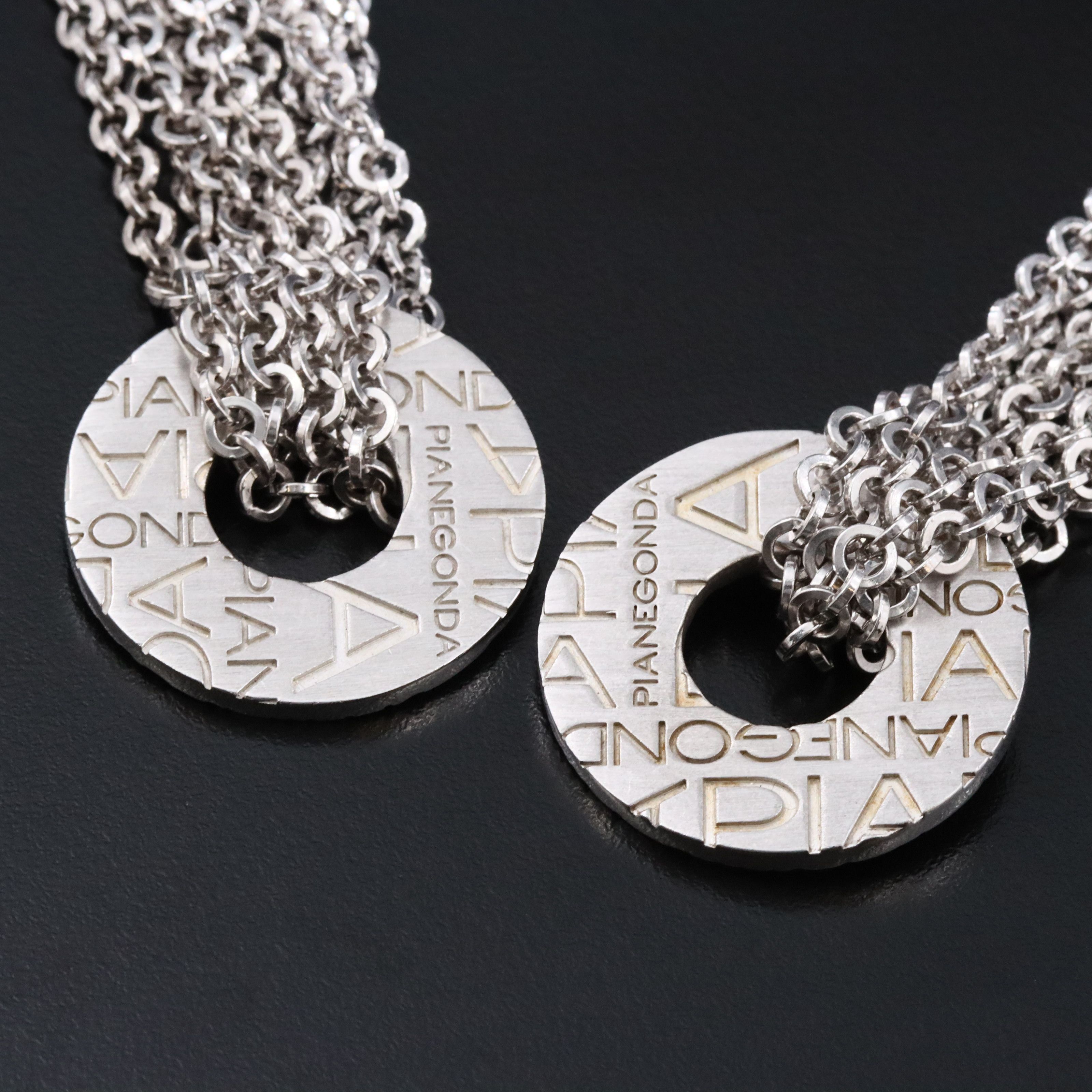 Pianegonda Sterling Multi-Row Toggle Necklace and Bracelet Set