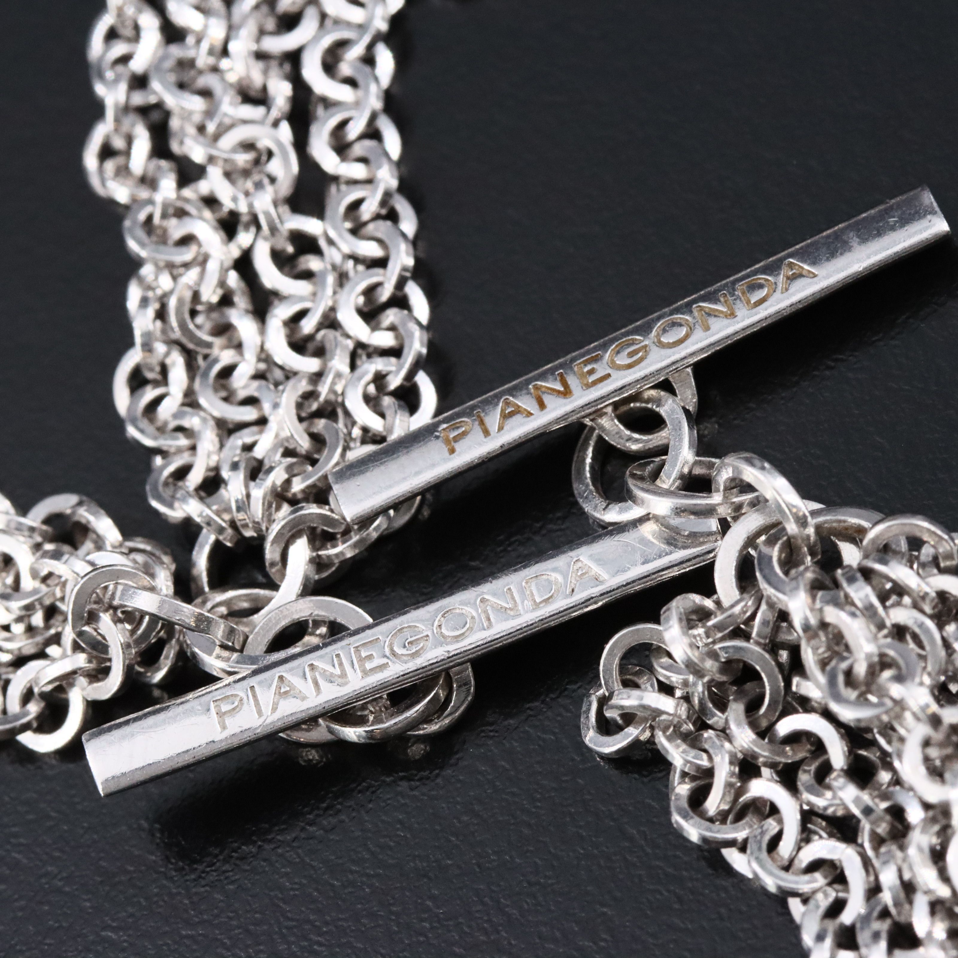 Pianegonda Sterling Multi-Row Toggle Necklace and Bracelet Set