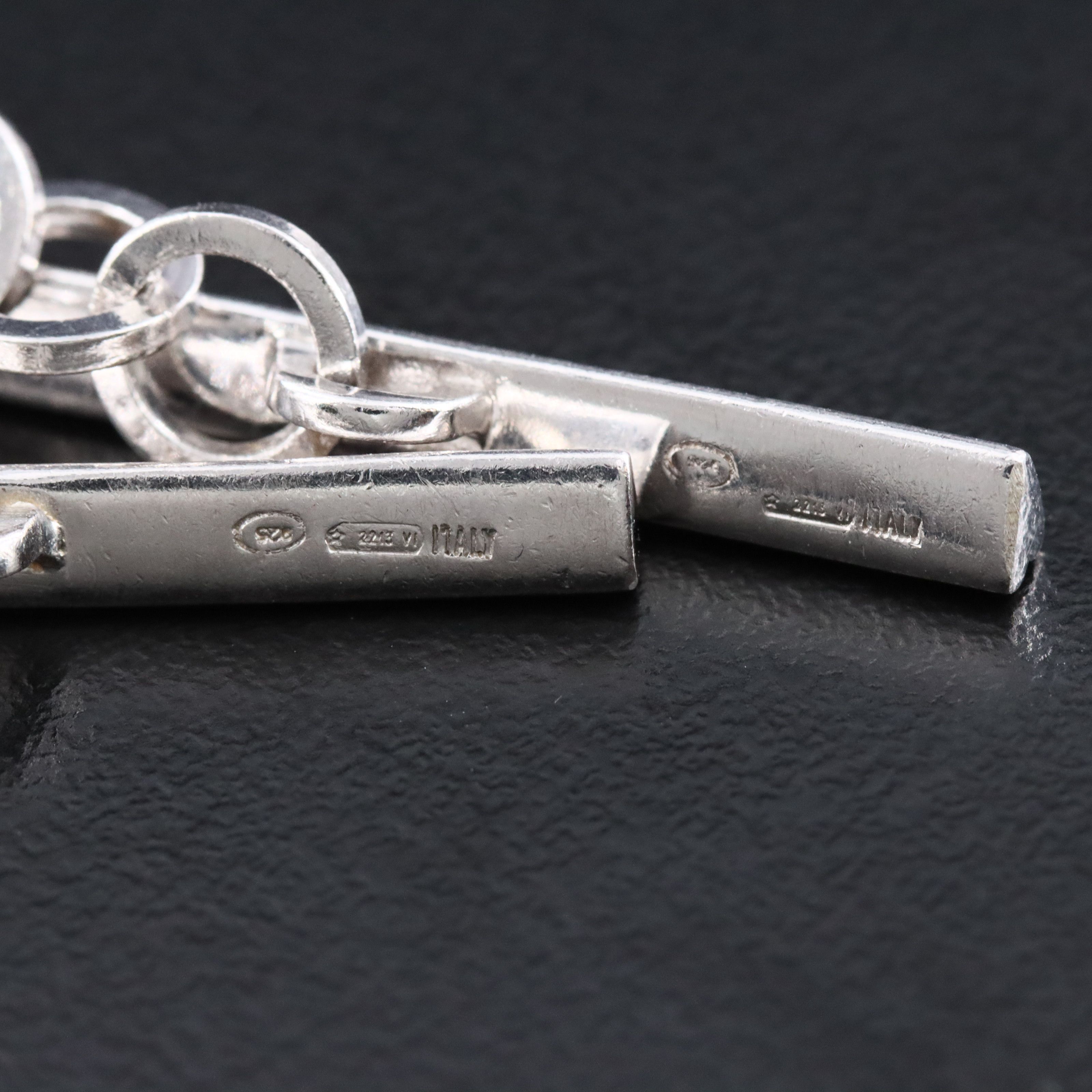 Pianegonda Sterling Multi-Row Toggle Necklace and Bracelet Set