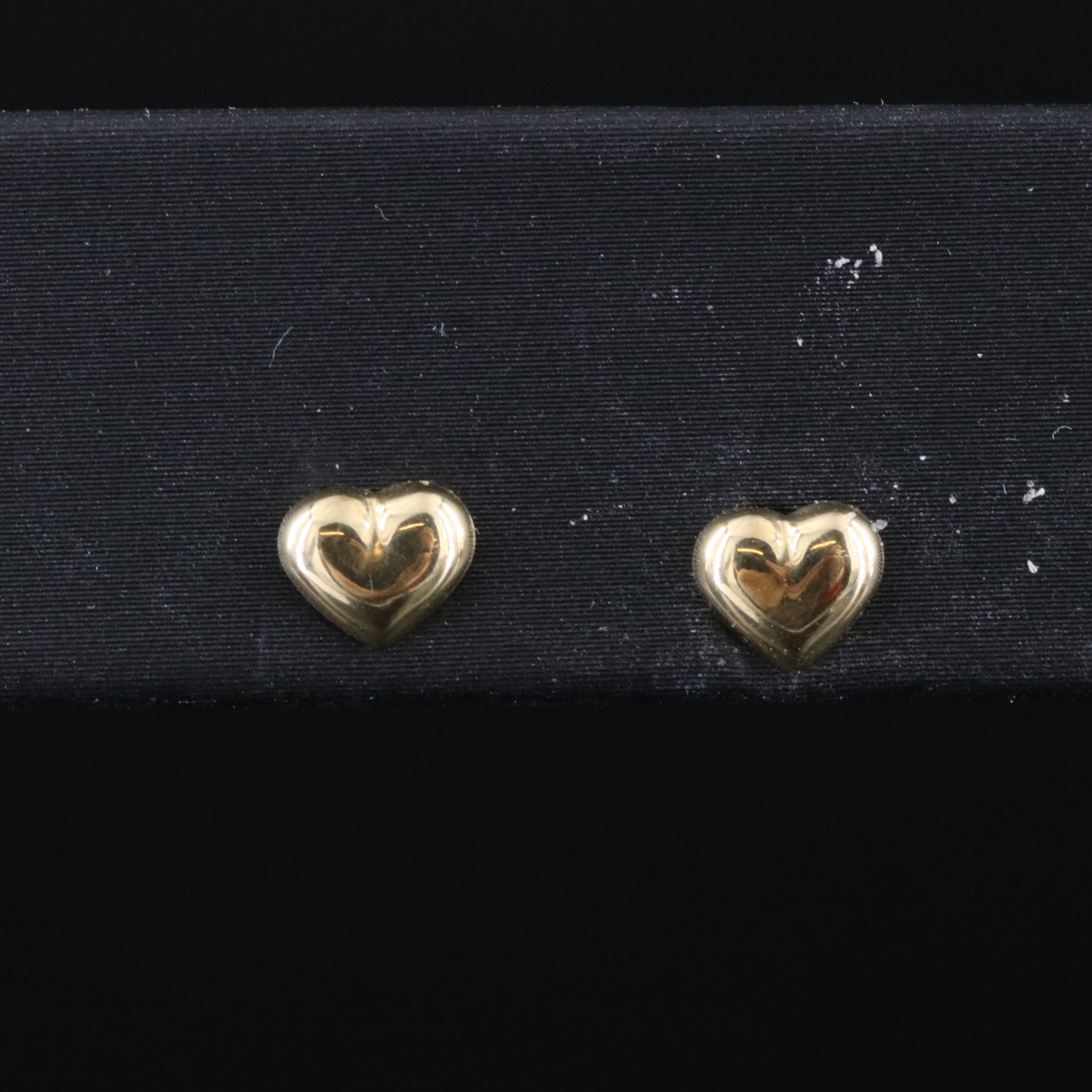 10K Heart Stud Earrings