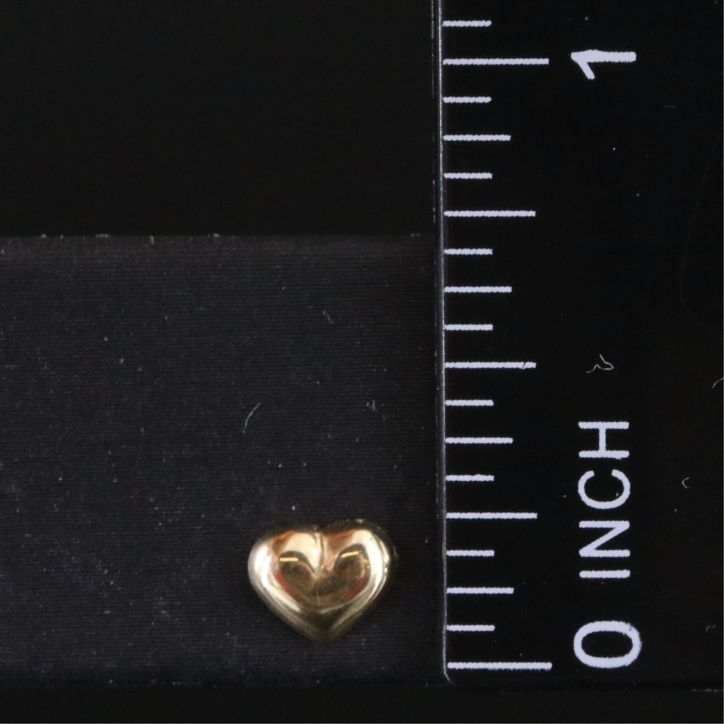 10K Heart Stud Earrings
