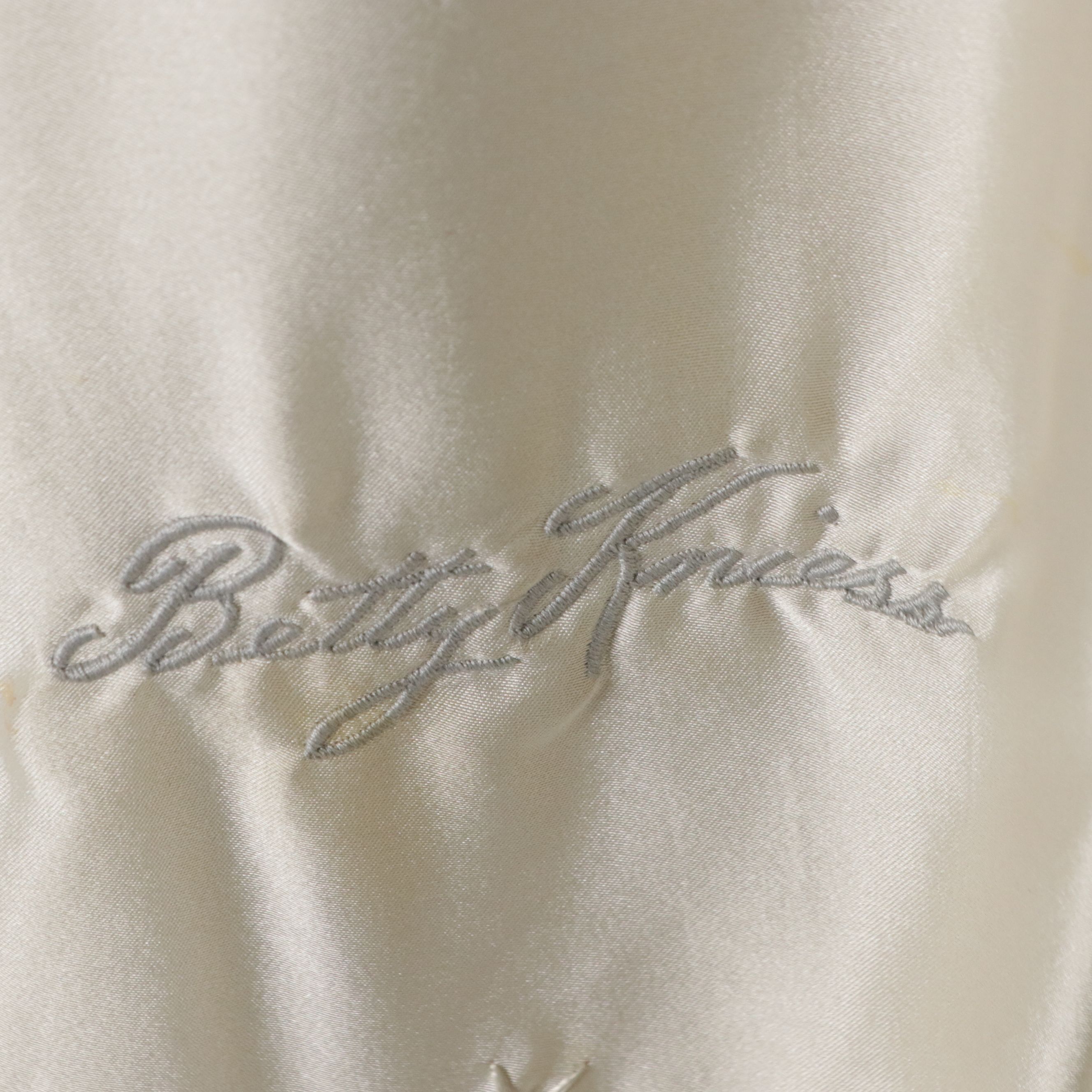 The Metropolitan Vintage White Mink Fur Coat with Rhinestone Buttons