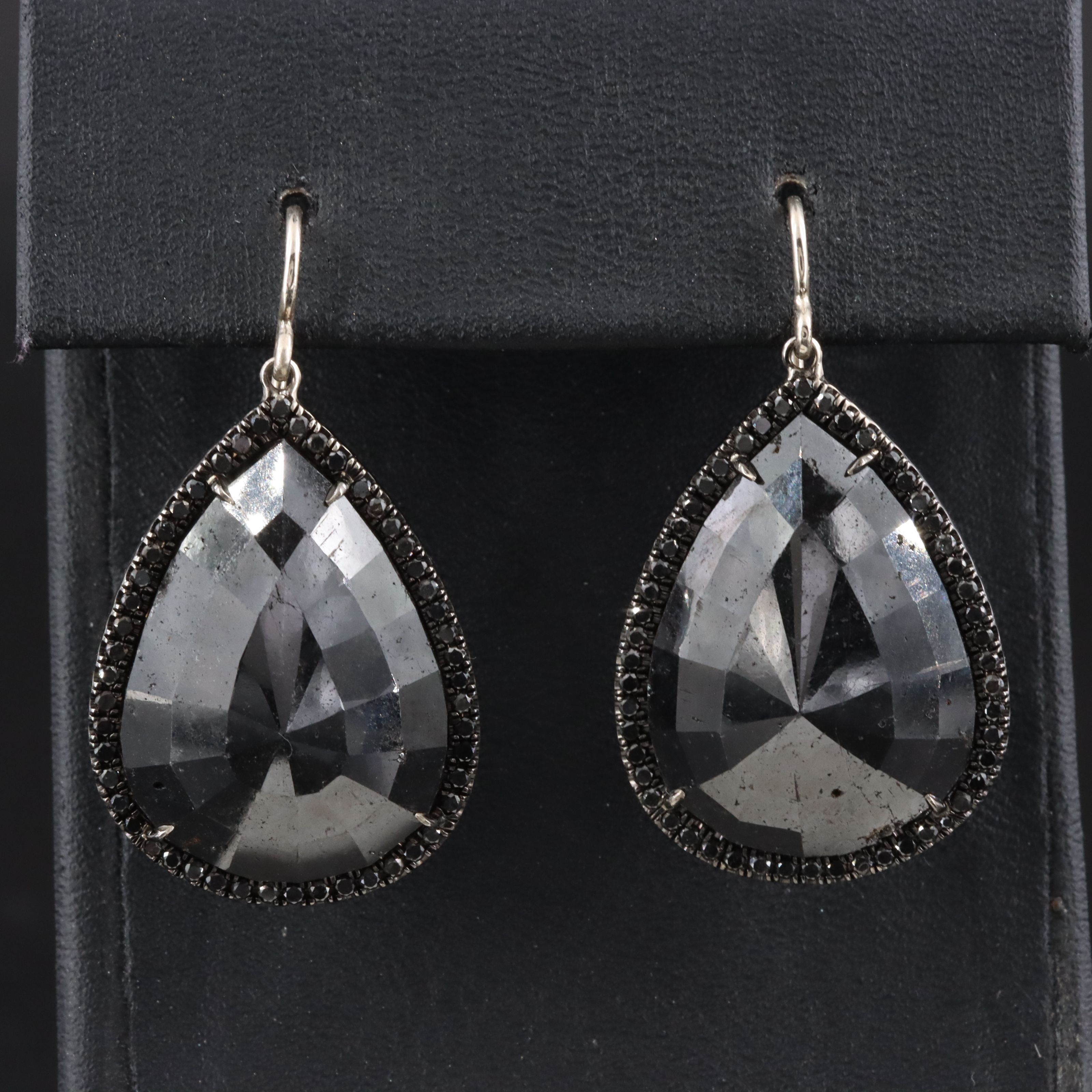 14K 72.52 CTW Fancy Black Diamond Earrings