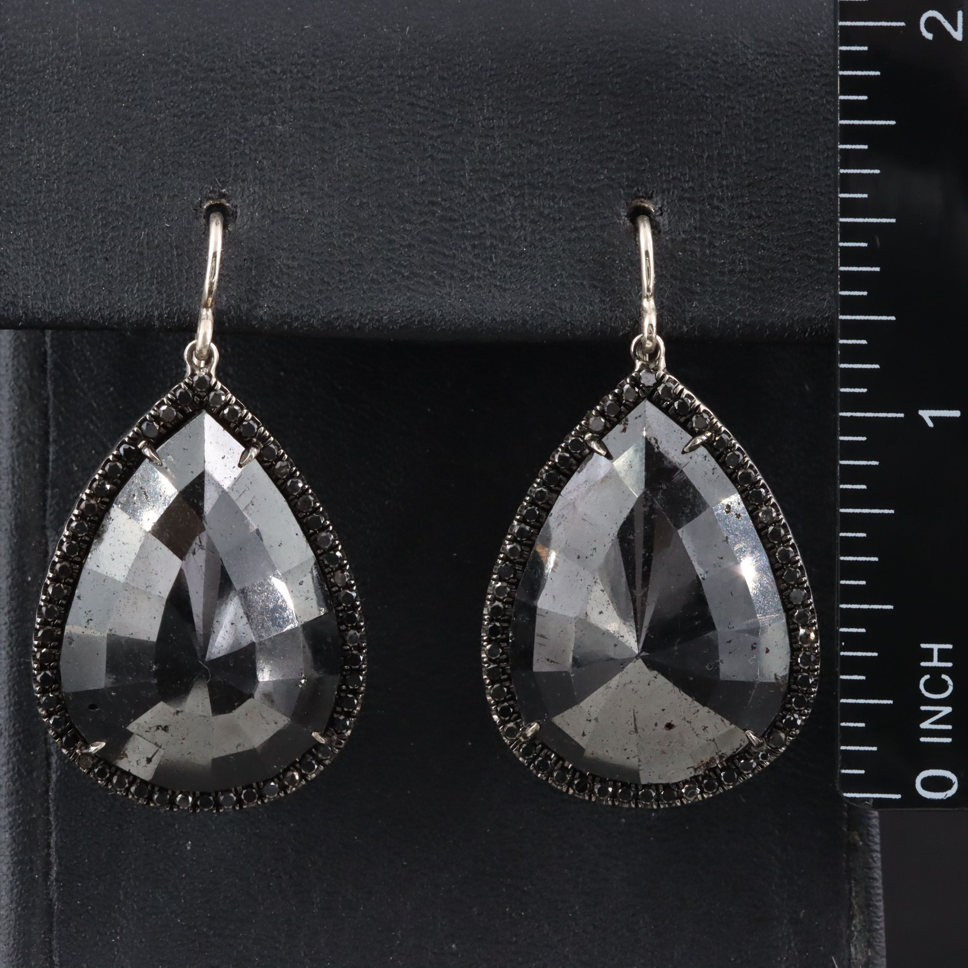 14K 72.52 CTW Fancy Black Diamond Earrings