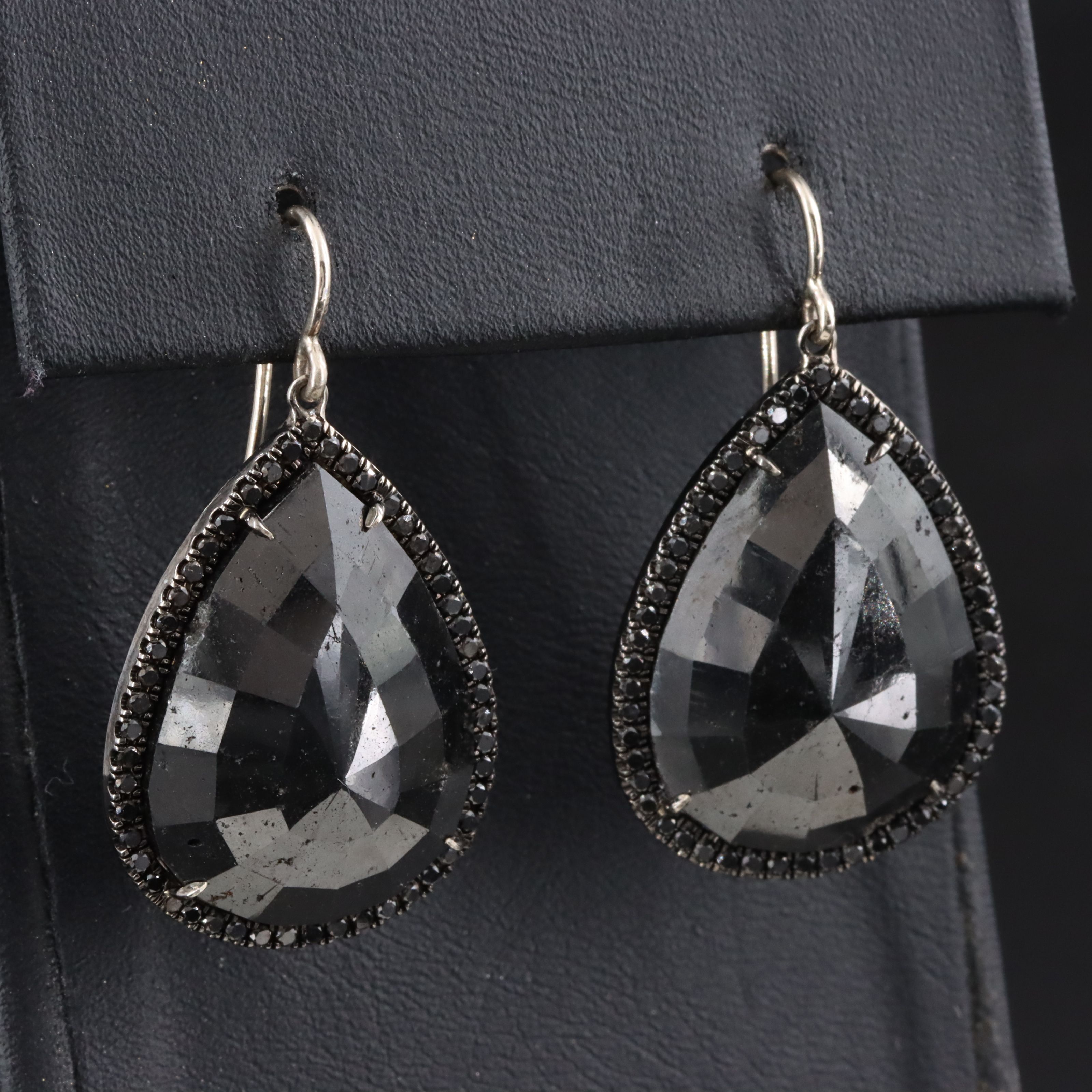 14K 72.52 CTW Fancy Black Diamond Earrings