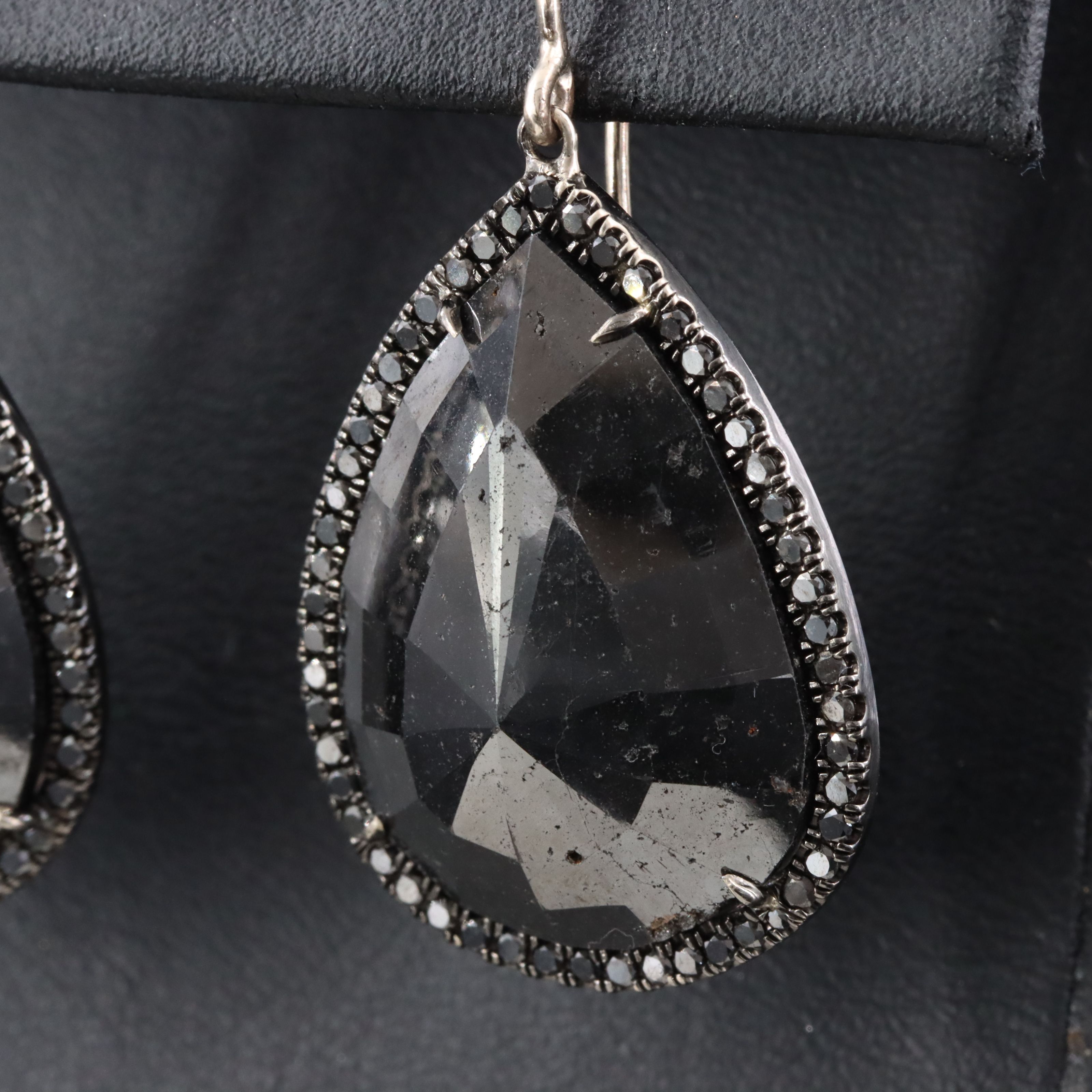 14K 72.52 CTW Fancy Black Diamond Earrings