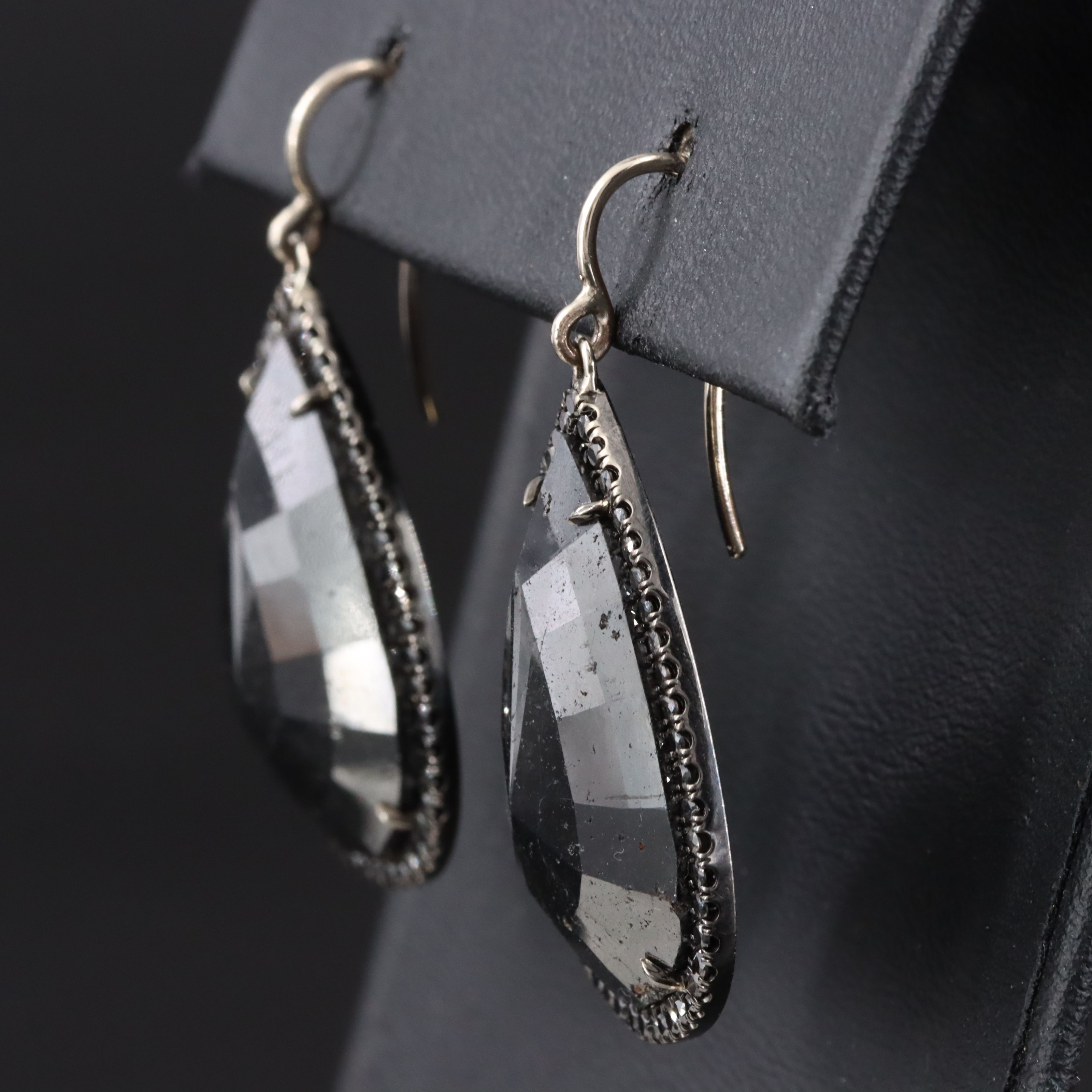 14K 72.52 CTW Fancy Black Diamond Earrings