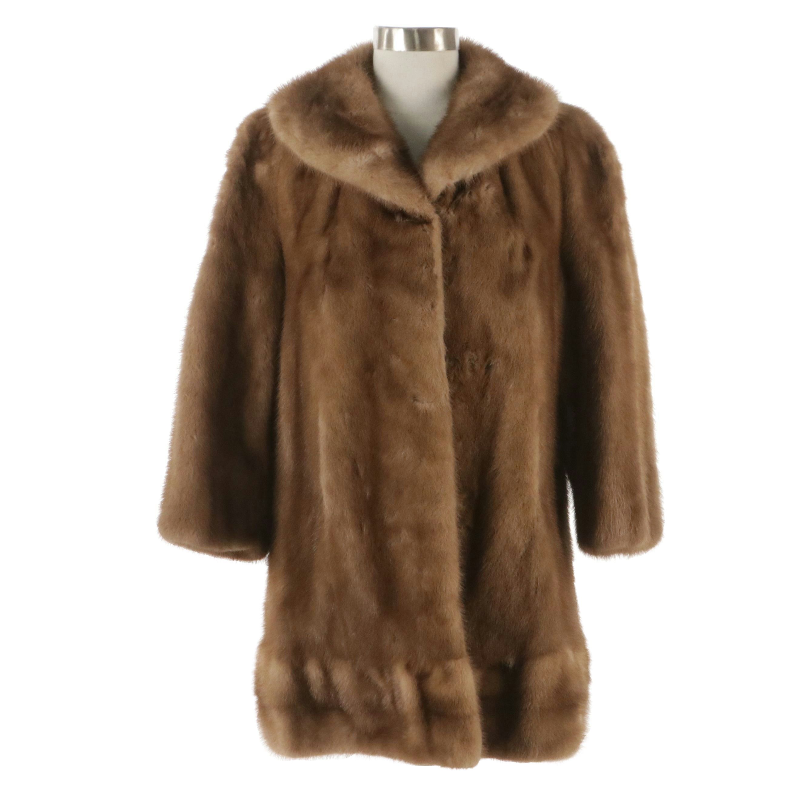 Pastel Mink Fur Stroller Coat from Capwell's California