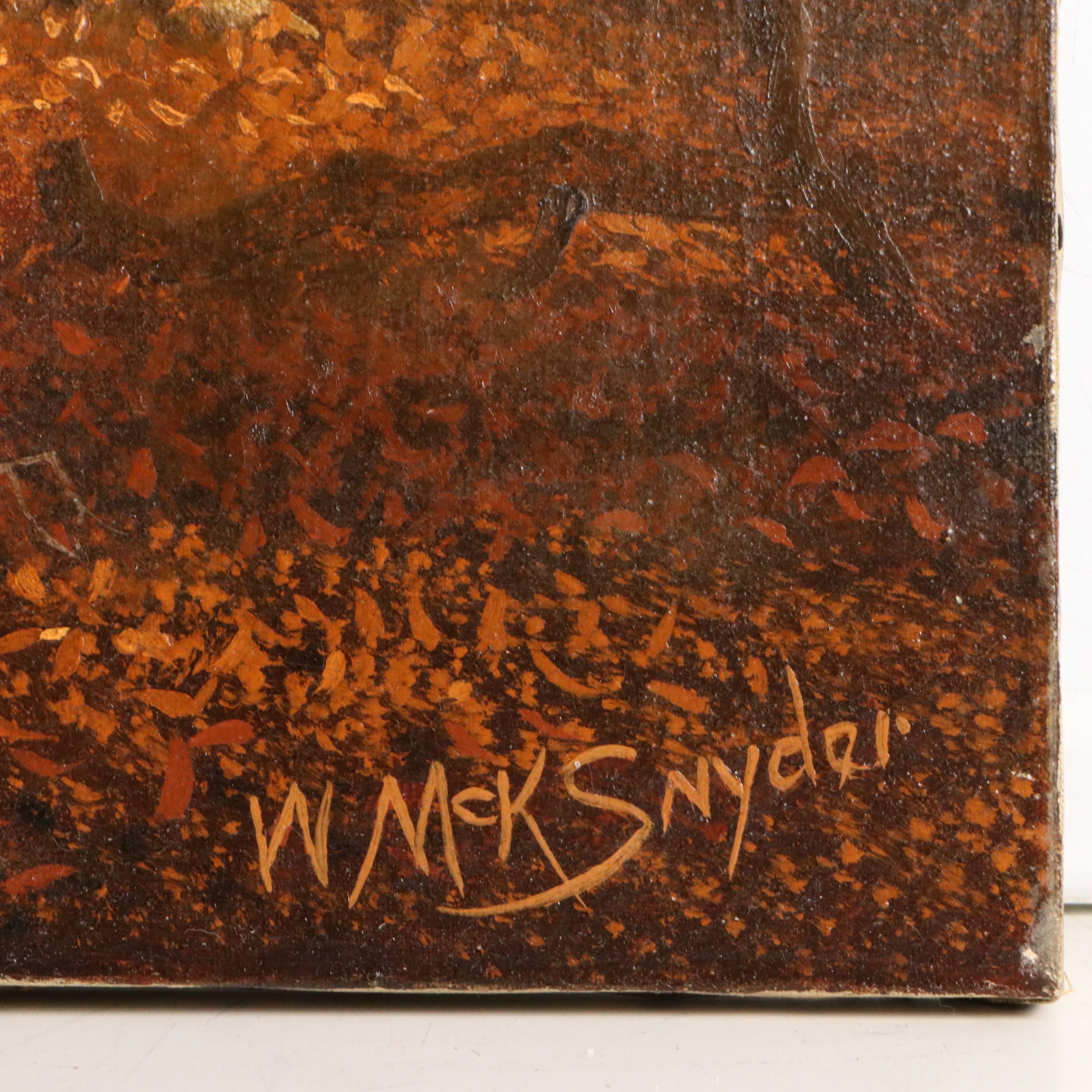 William McKendree Snyder Oil Painting Autumn Forest Landscape, Early 20th C.