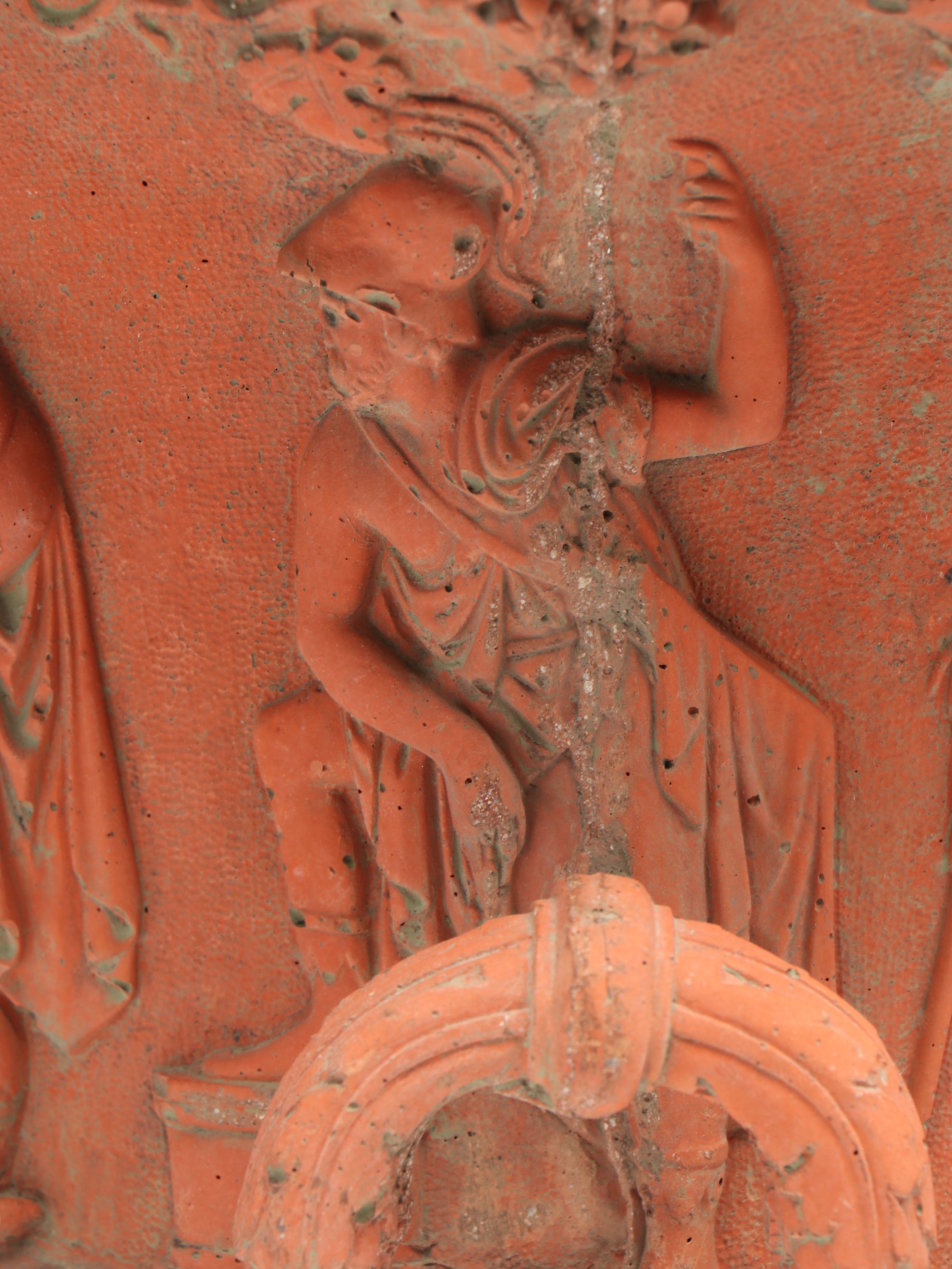 Pair of Grand Tour Style "Borghese" Terracotta Urns