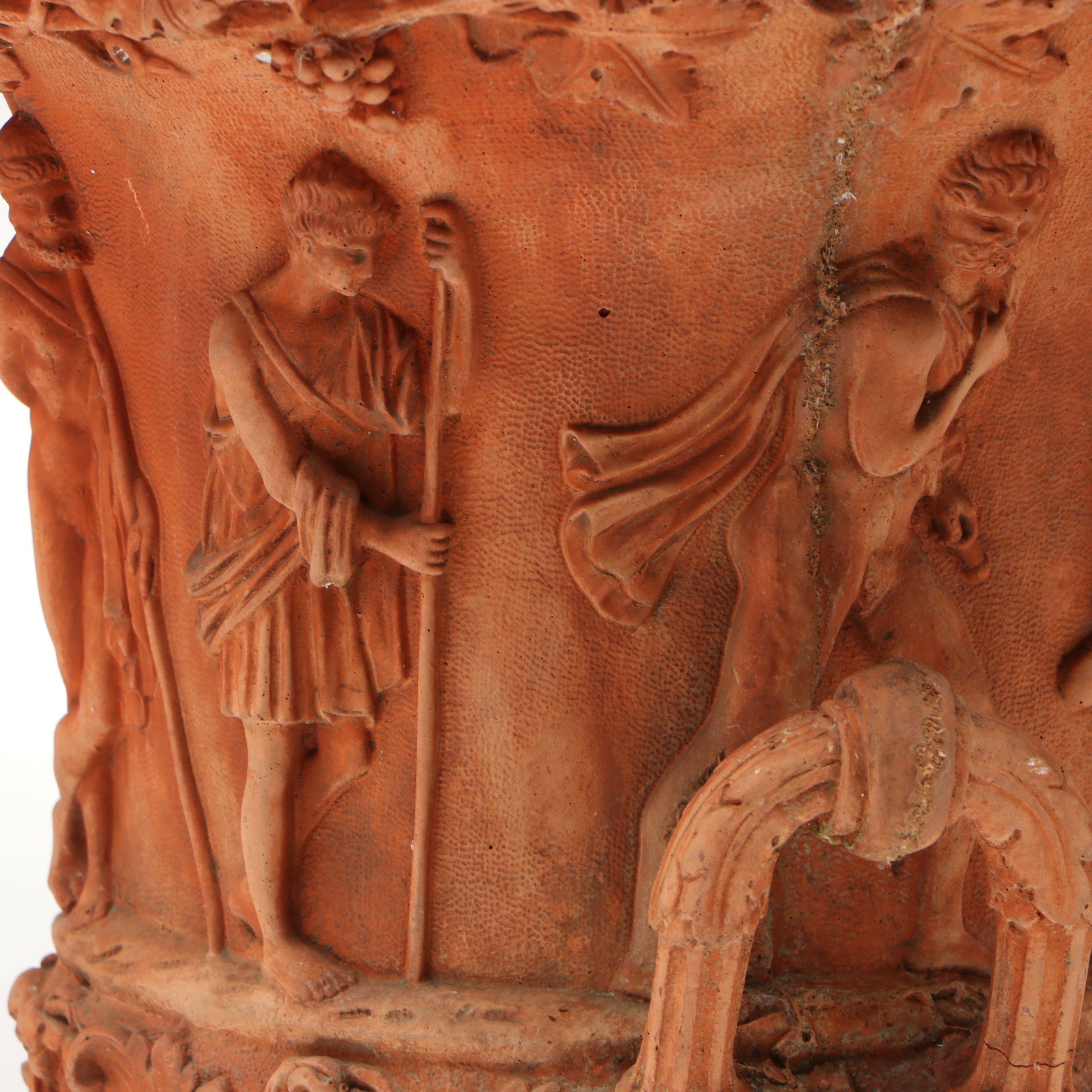 Pair of Grand Tour Style "Borghese" Terracotta Urns