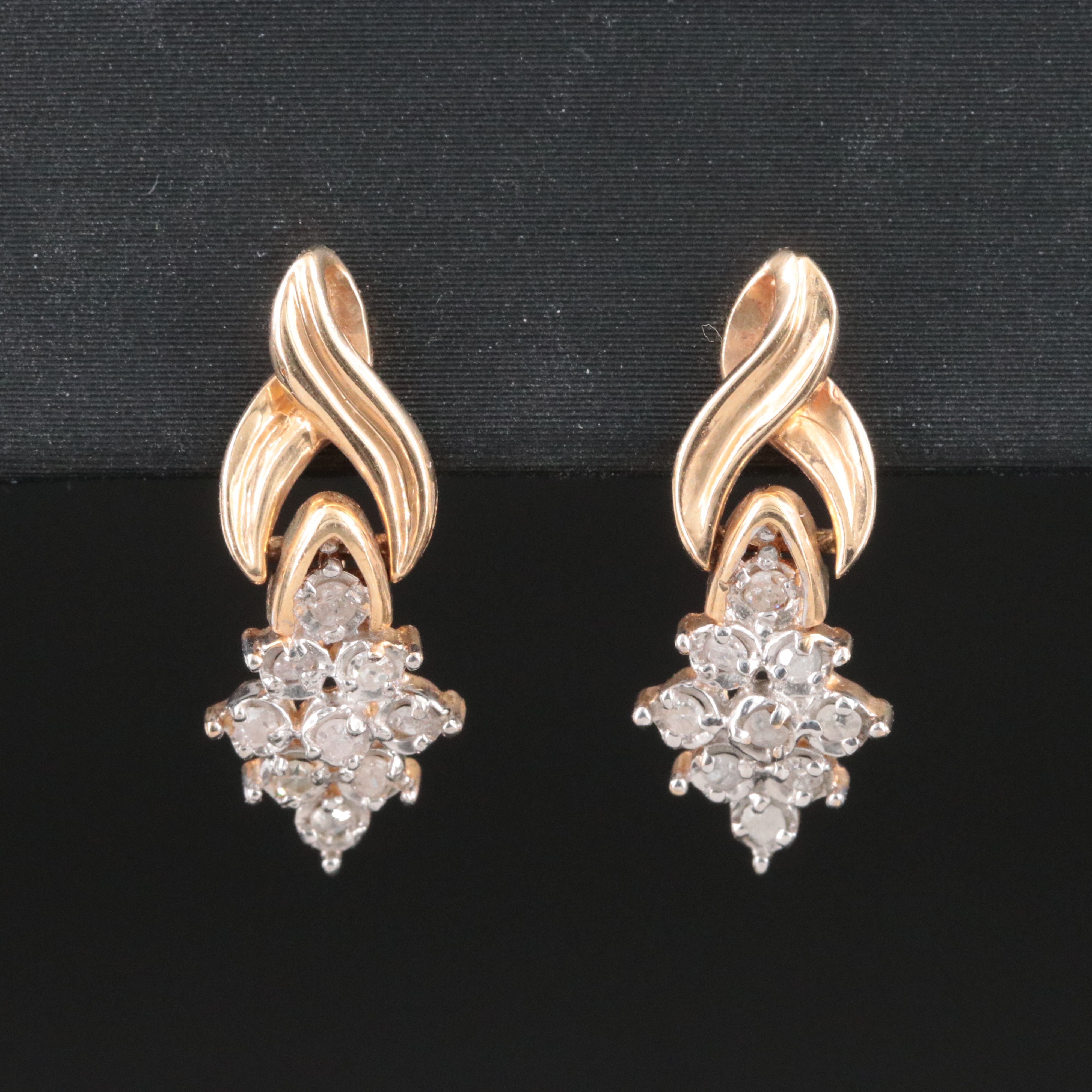 10K 0.18 CTW Diamond Earrings