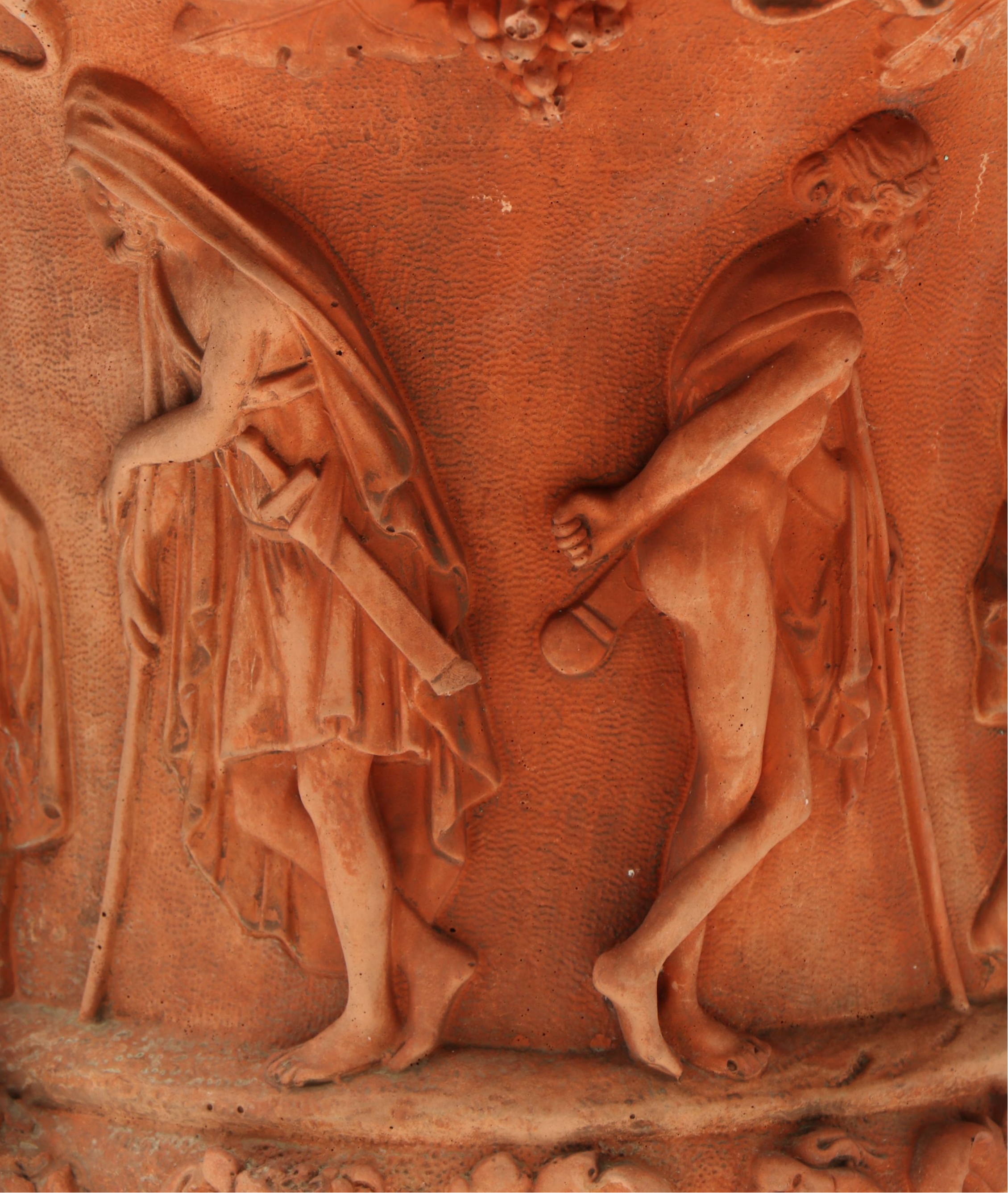 Pair of Grand Tour Style "Borghese" Terracotta Urns