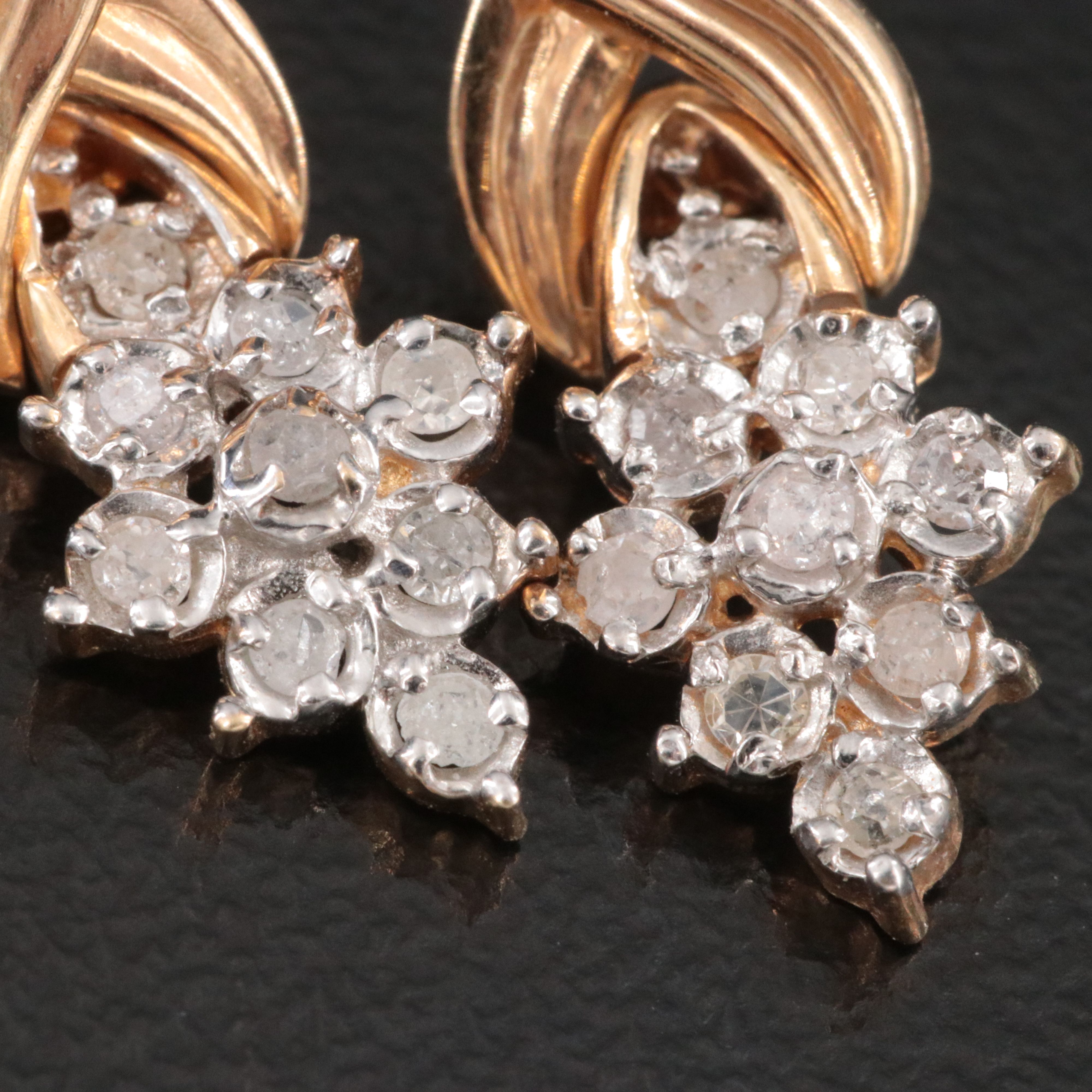 10K 0.18 CTW Diamond Earrings