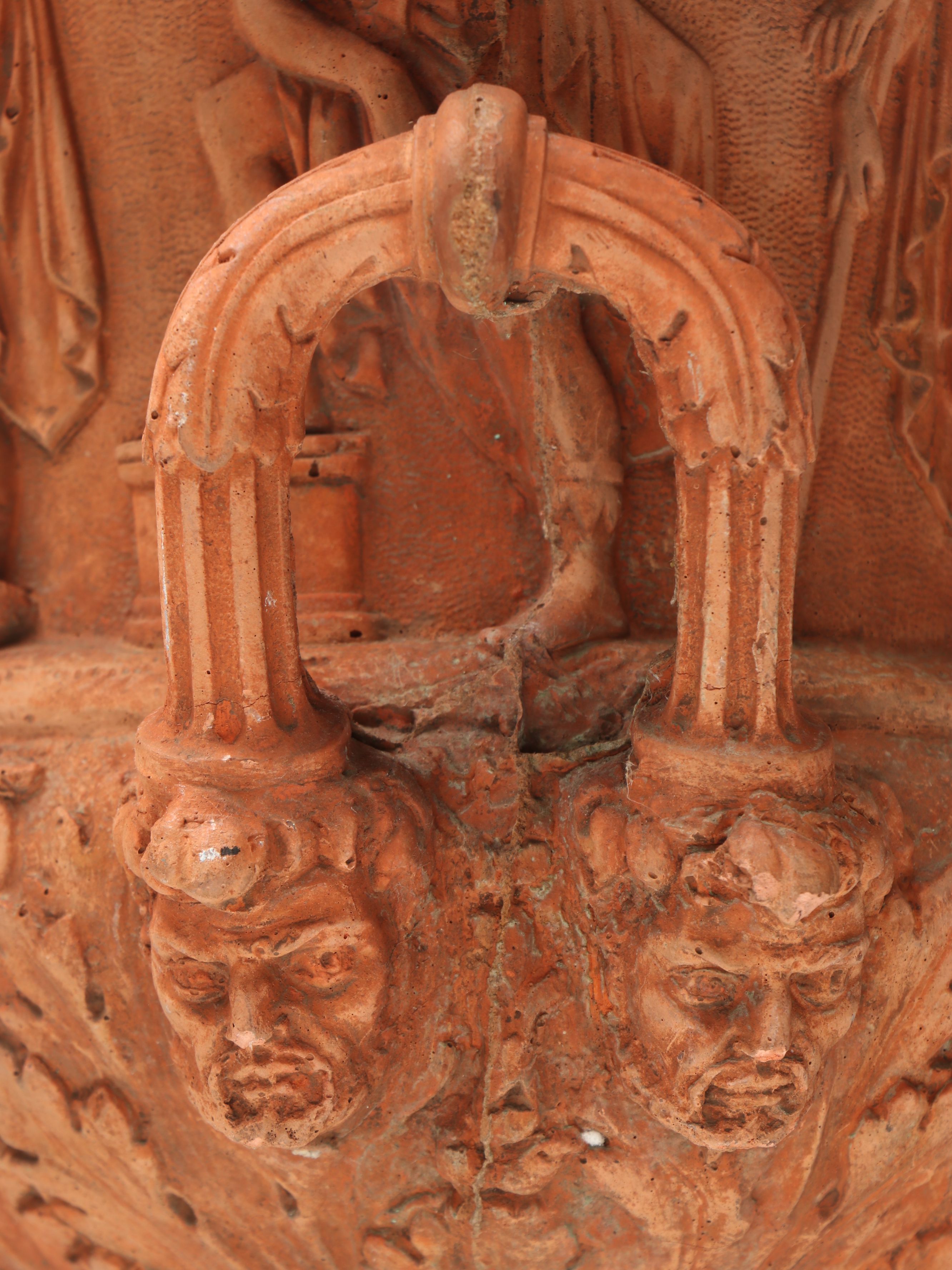 Pair of Grand Tour Style "Borghese" Terracotta Urns