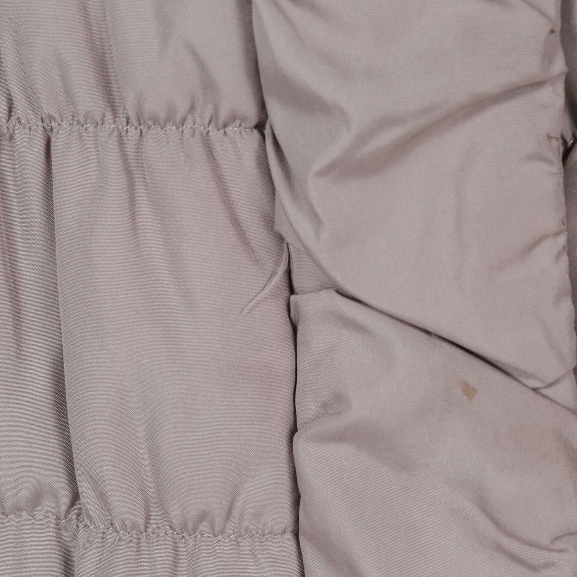 Coldwater Creek Slate Gray Puffy Vest With Curved Front Hemline, Size M