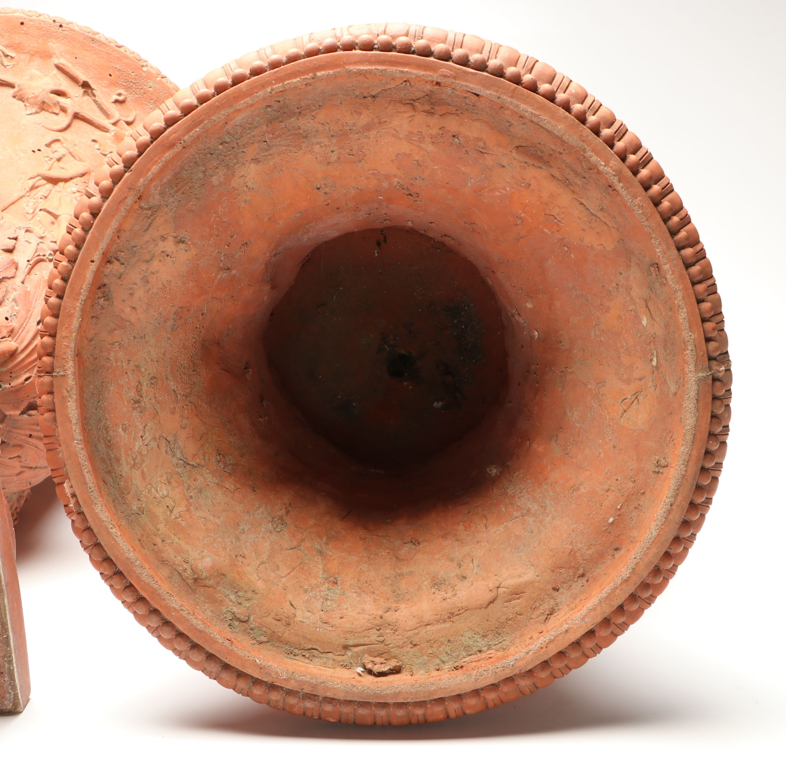 Pair of Grand Tour Style "Borghese" Terracotta Urns