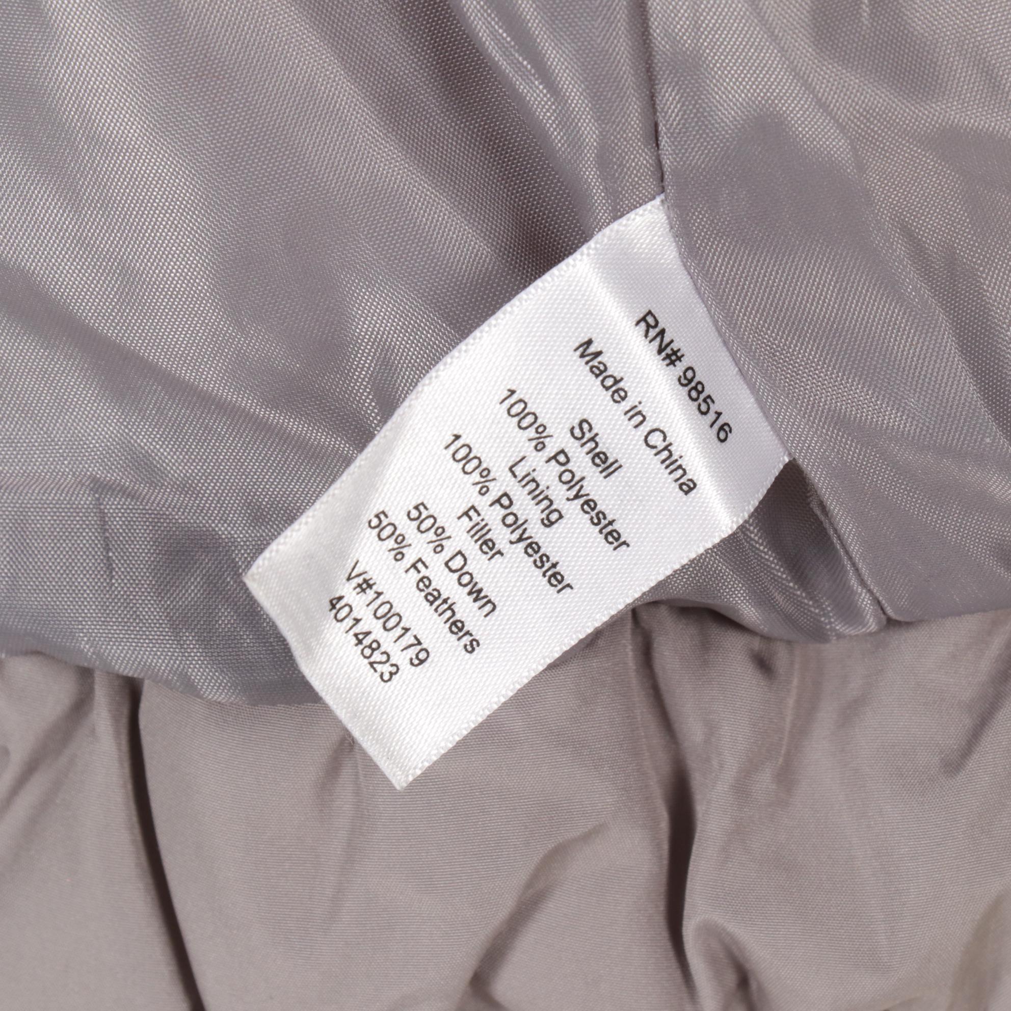 Coldwater Creek Slate Gray Puffy Vest With Curved Front Hemline, Size M