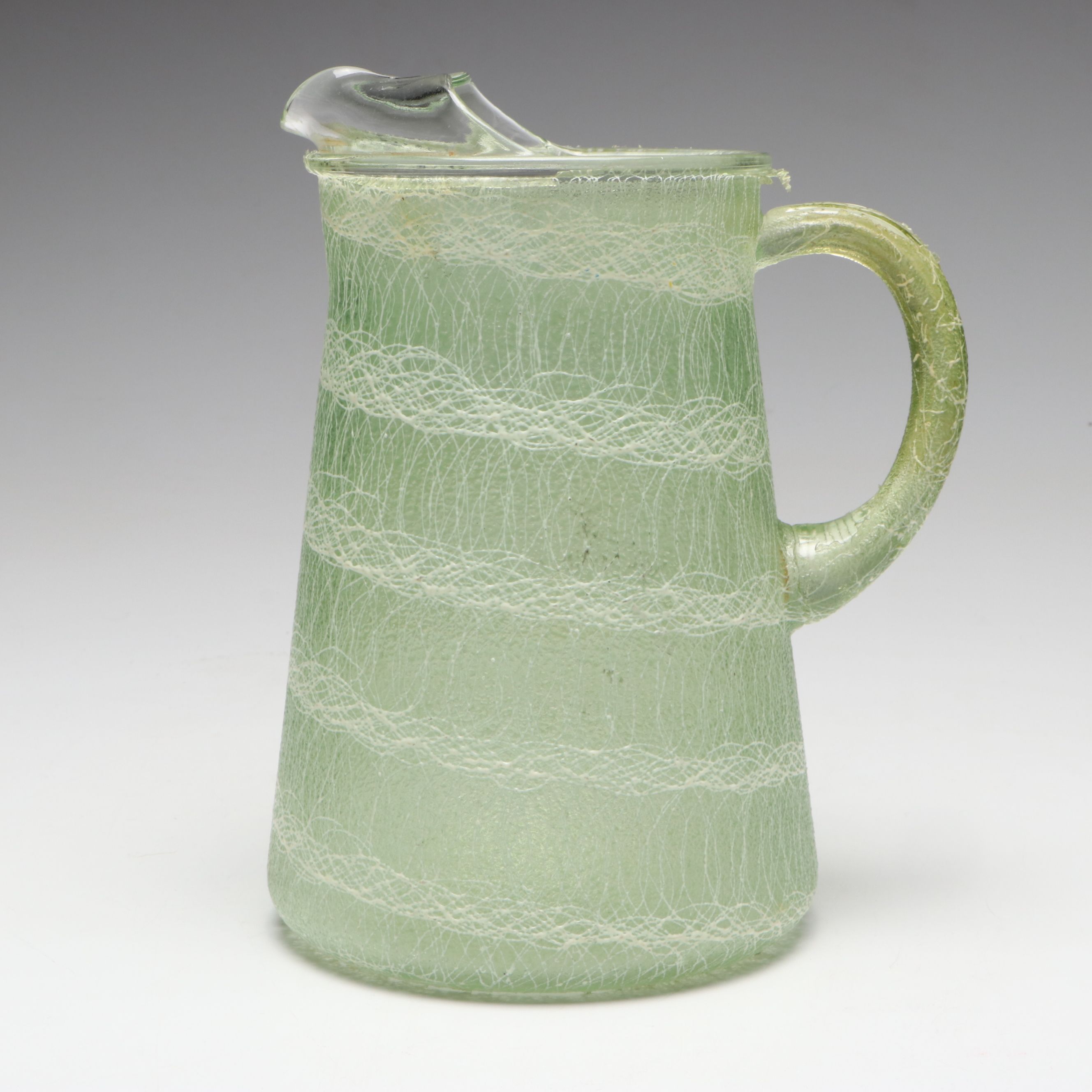 Color Craft "Shat-R-Pruf" Coated Glass Pitcher and Roly Poly Cups