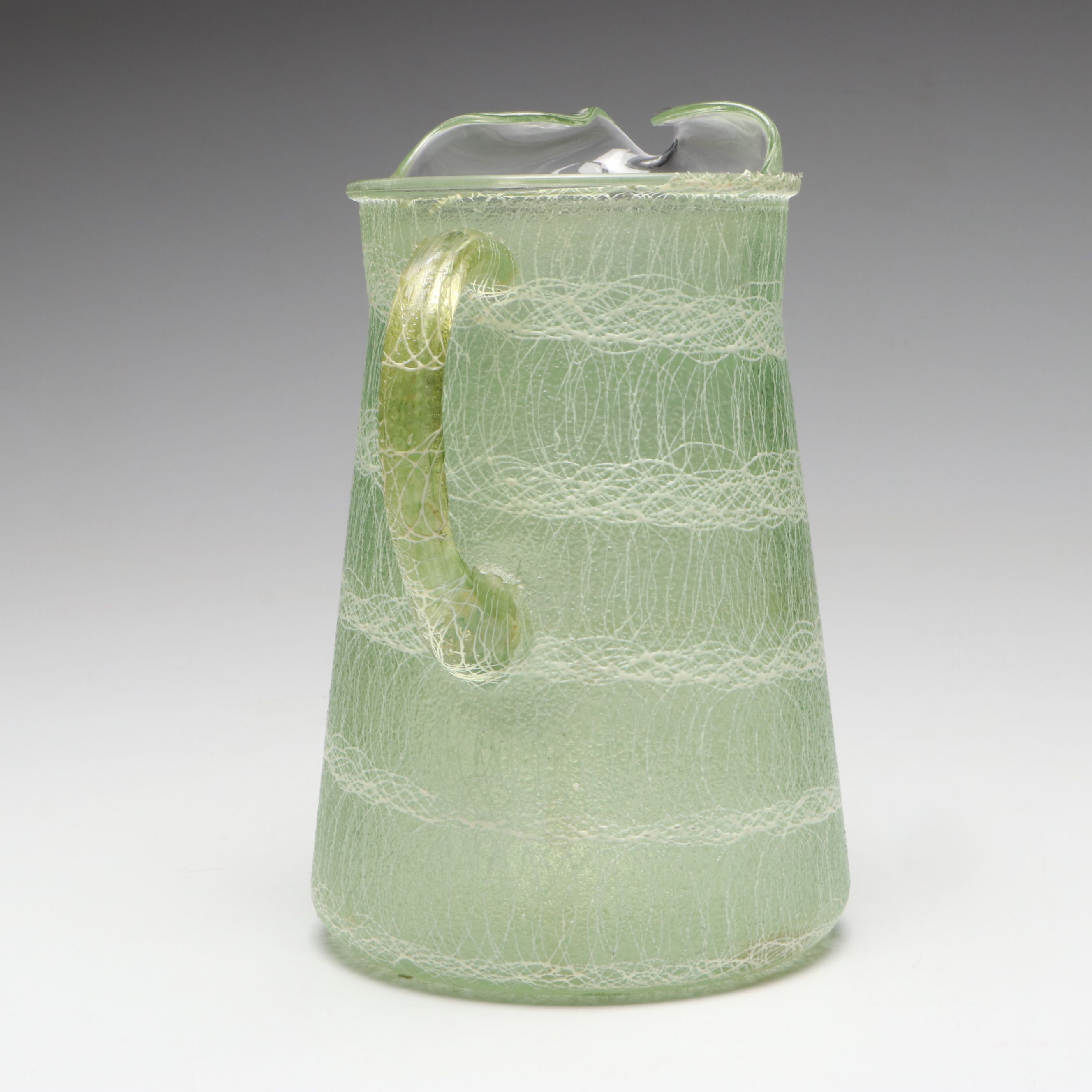 Color Craft "Shat-R-Pruf" Coated Glass Pitcher and Roly Poly Cups