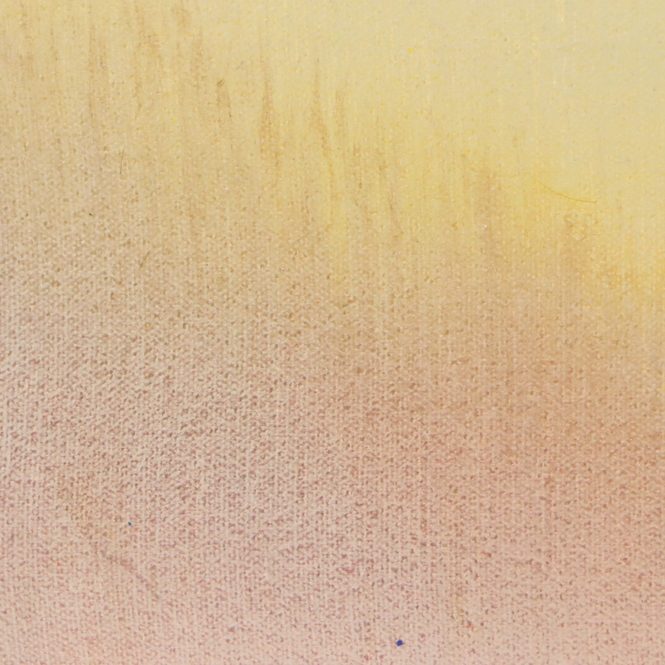 Robert Fabe Acrylic Painting of Nebulous Landscape with Figures