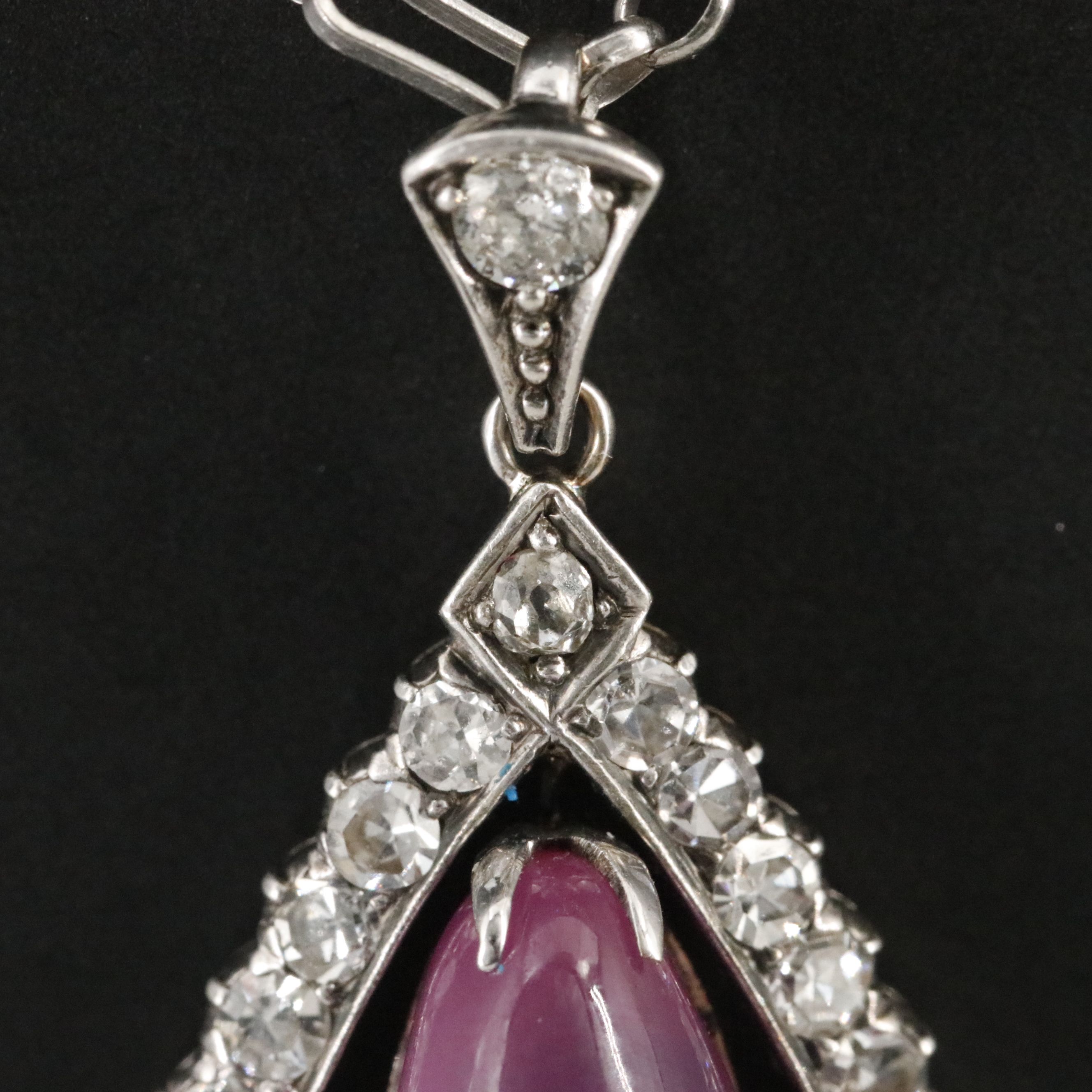 14K, Sterling and Plat. Unheated 14.25 CT Sapphire and Diamond Necklace, GIA