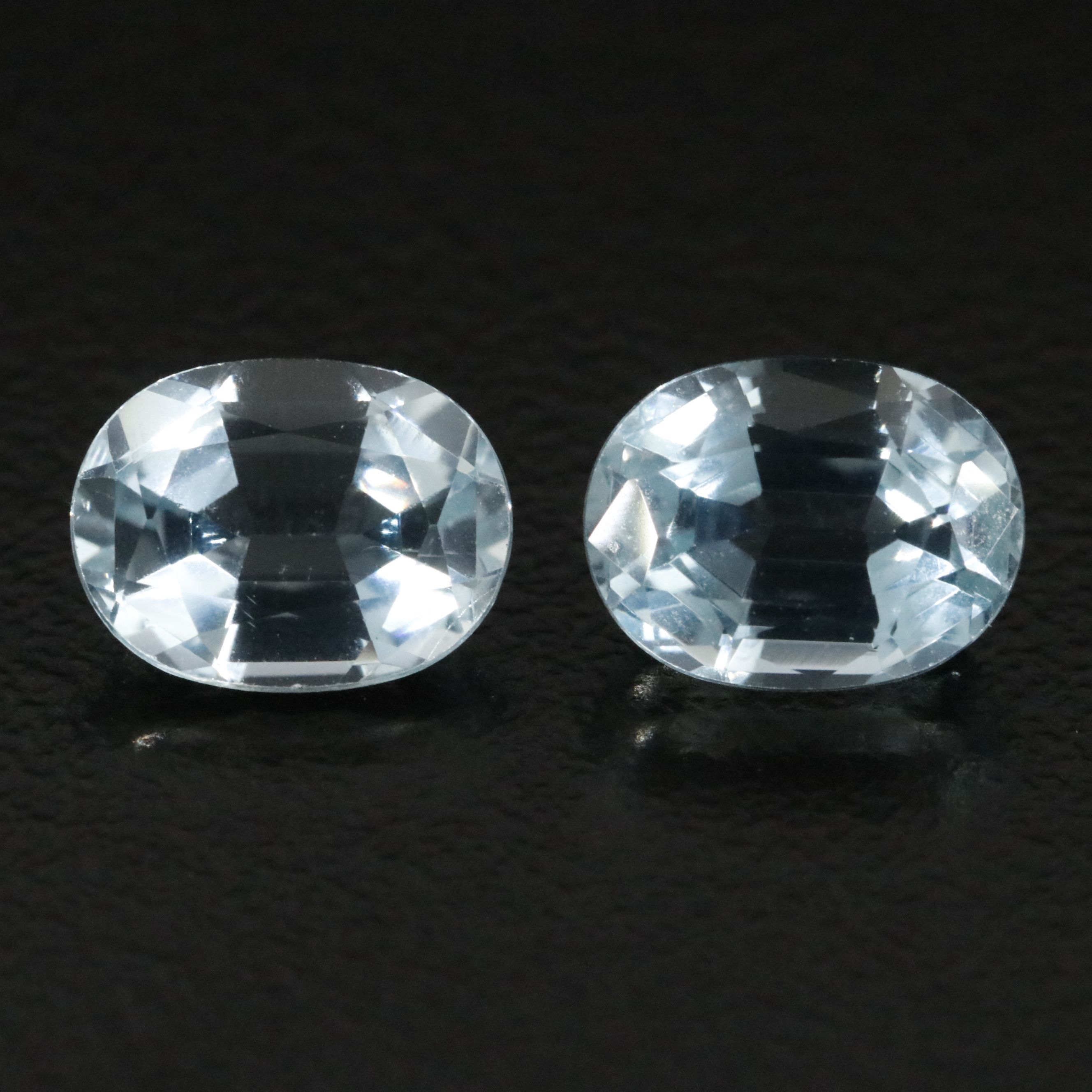 Loose 2.80 CTW Matched Pair of Aquamarines