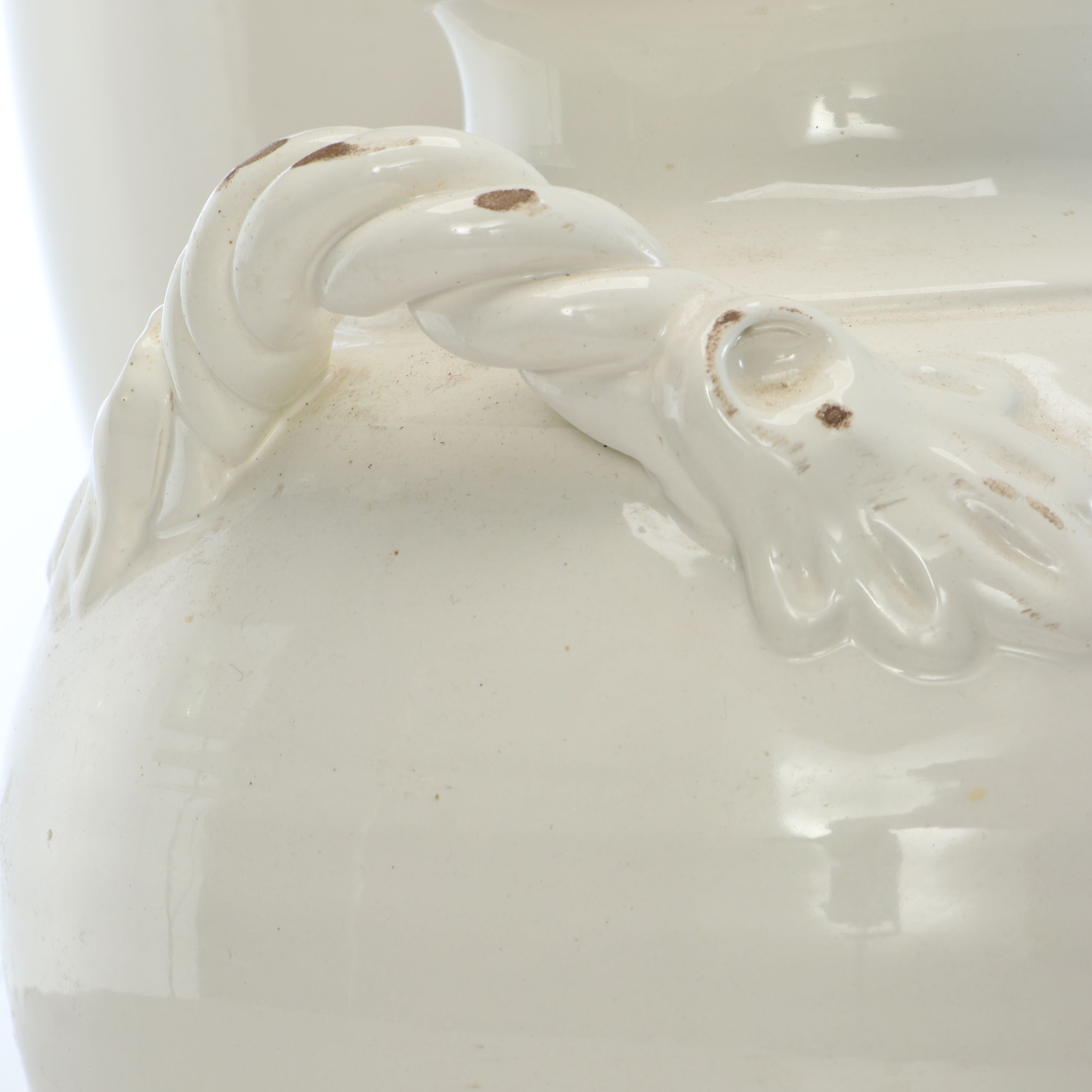 Ethan Allen Italian White Ceramic Vases