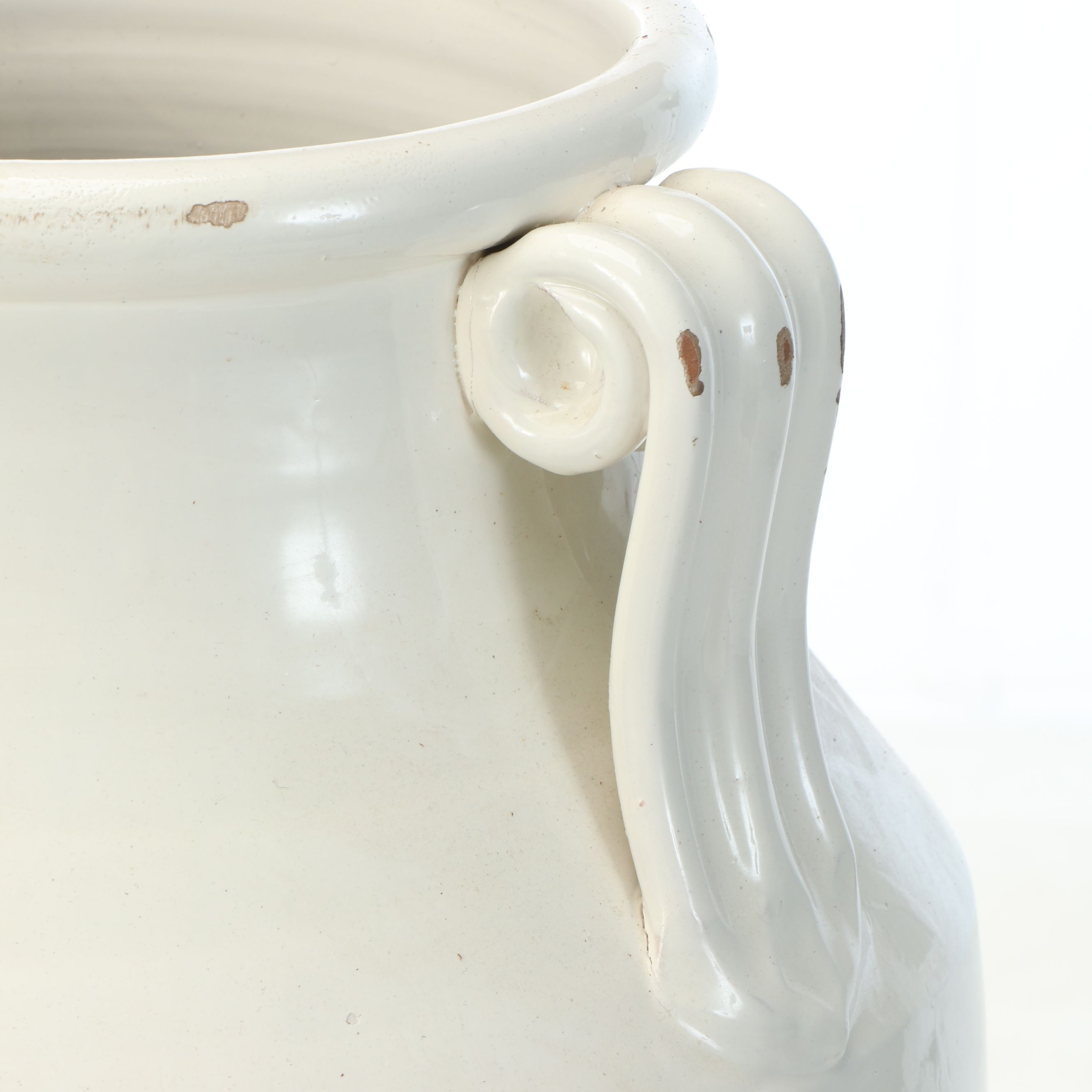 Ethan Allen Italian White Ceramic Vases