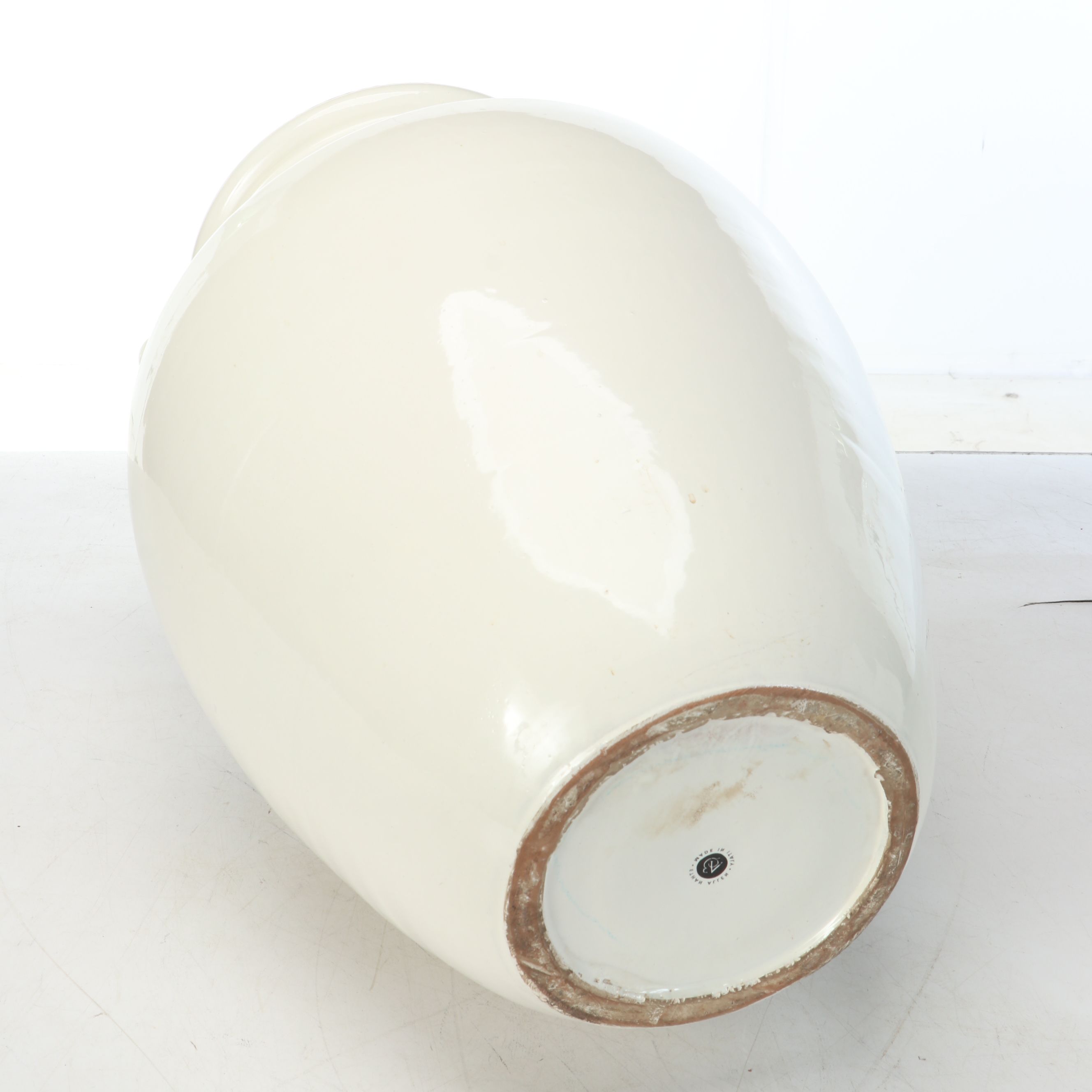 Ethan Allen Italian White Ceramic Vases