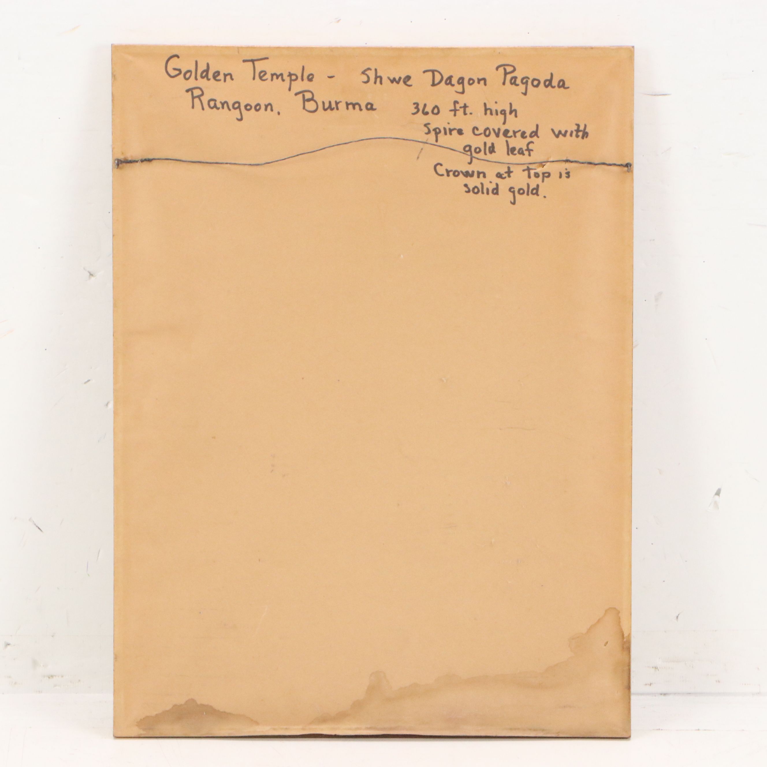 Hla Tun Watercolor Painting of the Shwedagon Pagoda in Myanmar, 20th Century