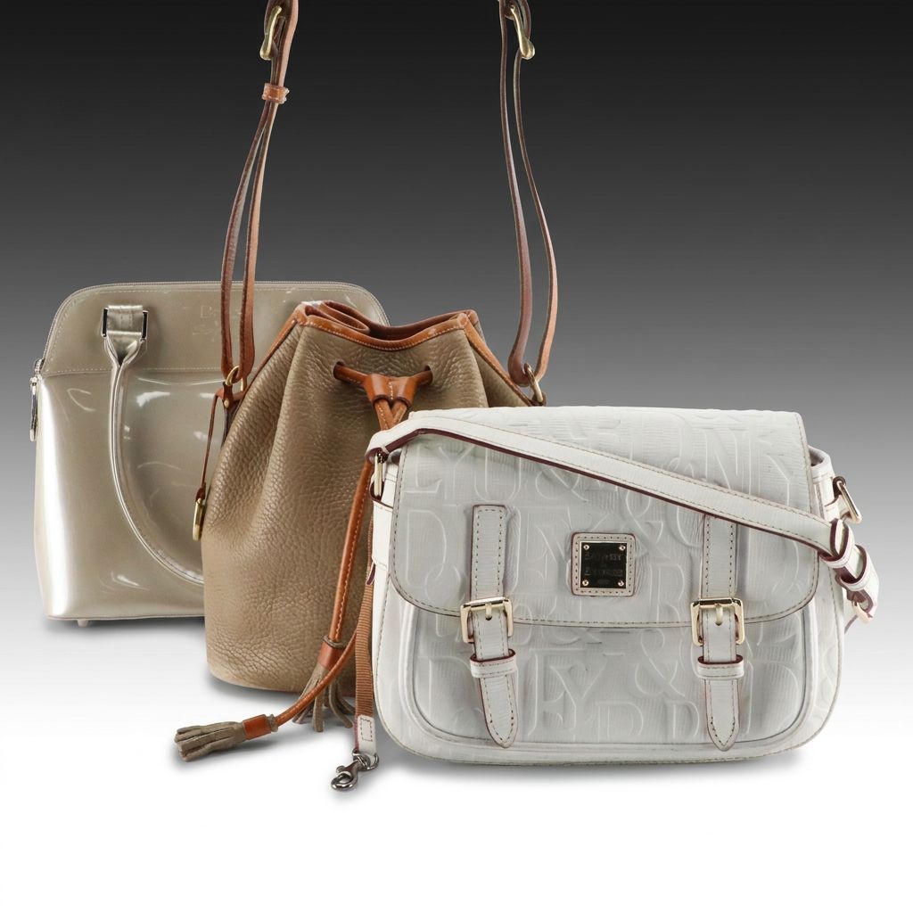 Dooney & Bourke Drawstring Leather Shoulder Bag, Embossed Satchel, Other Bag