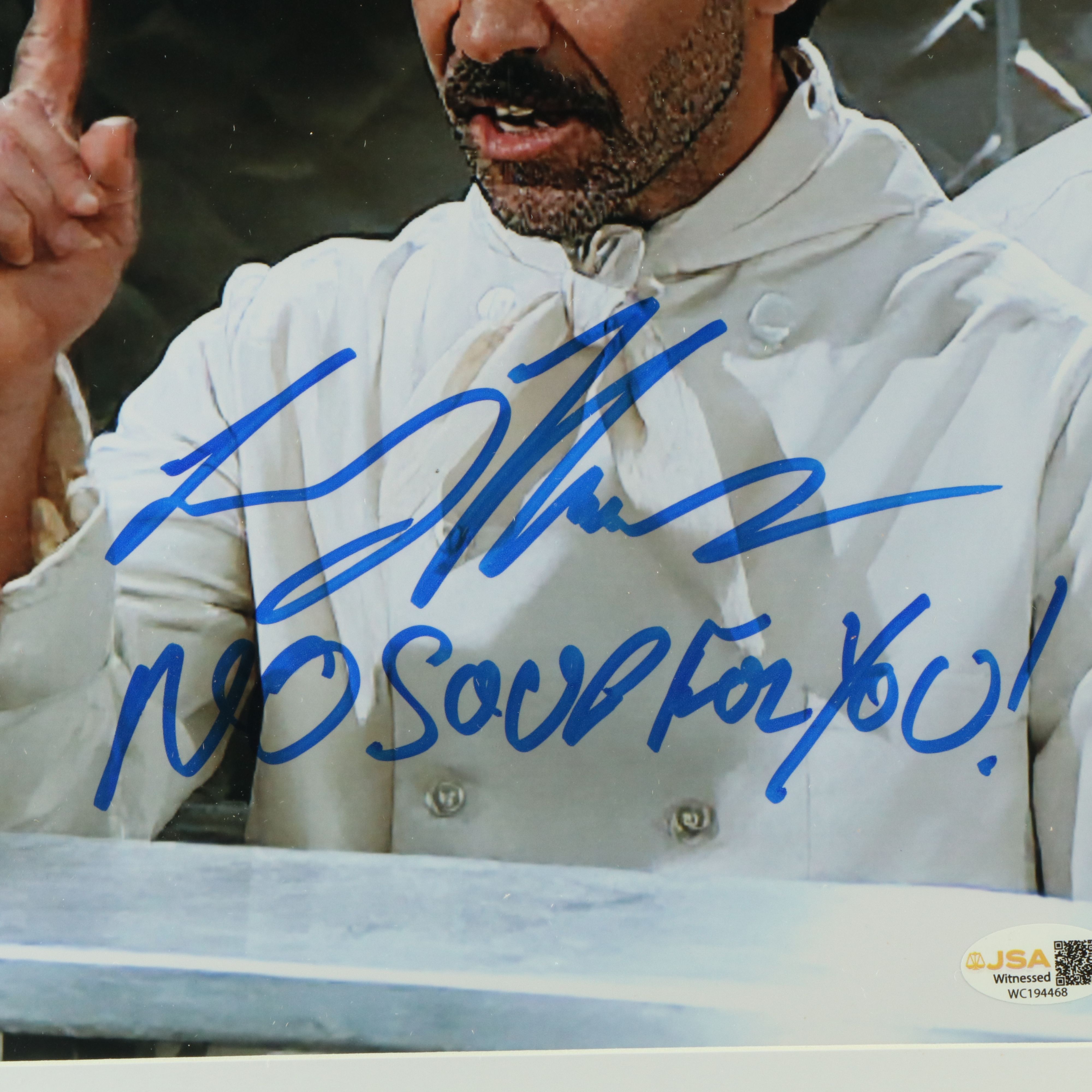 Larry Thomas Signed “No Soup For You!” Seinfeld Print in Matted Frame, JSA