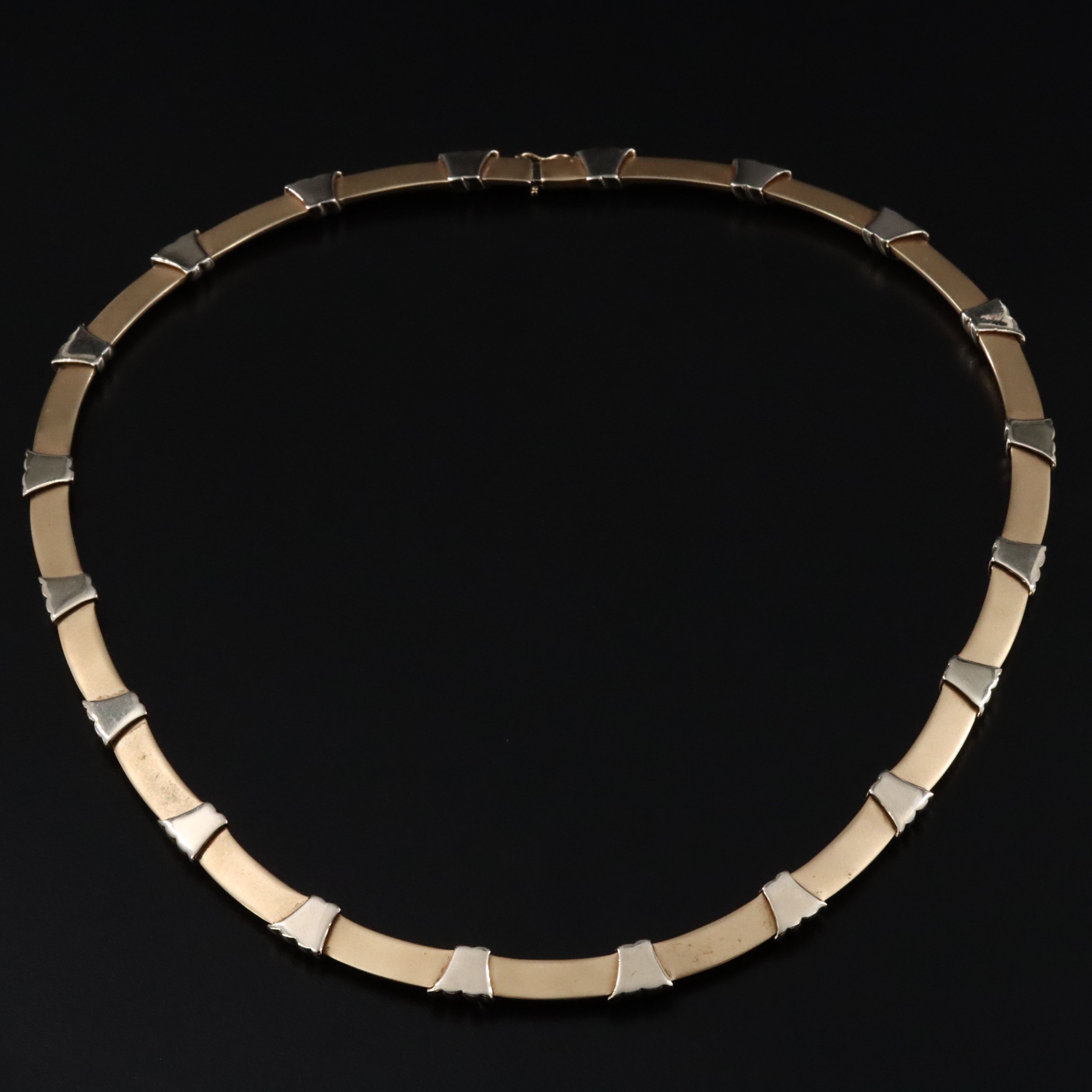 14K Two Tone Collar Necklace