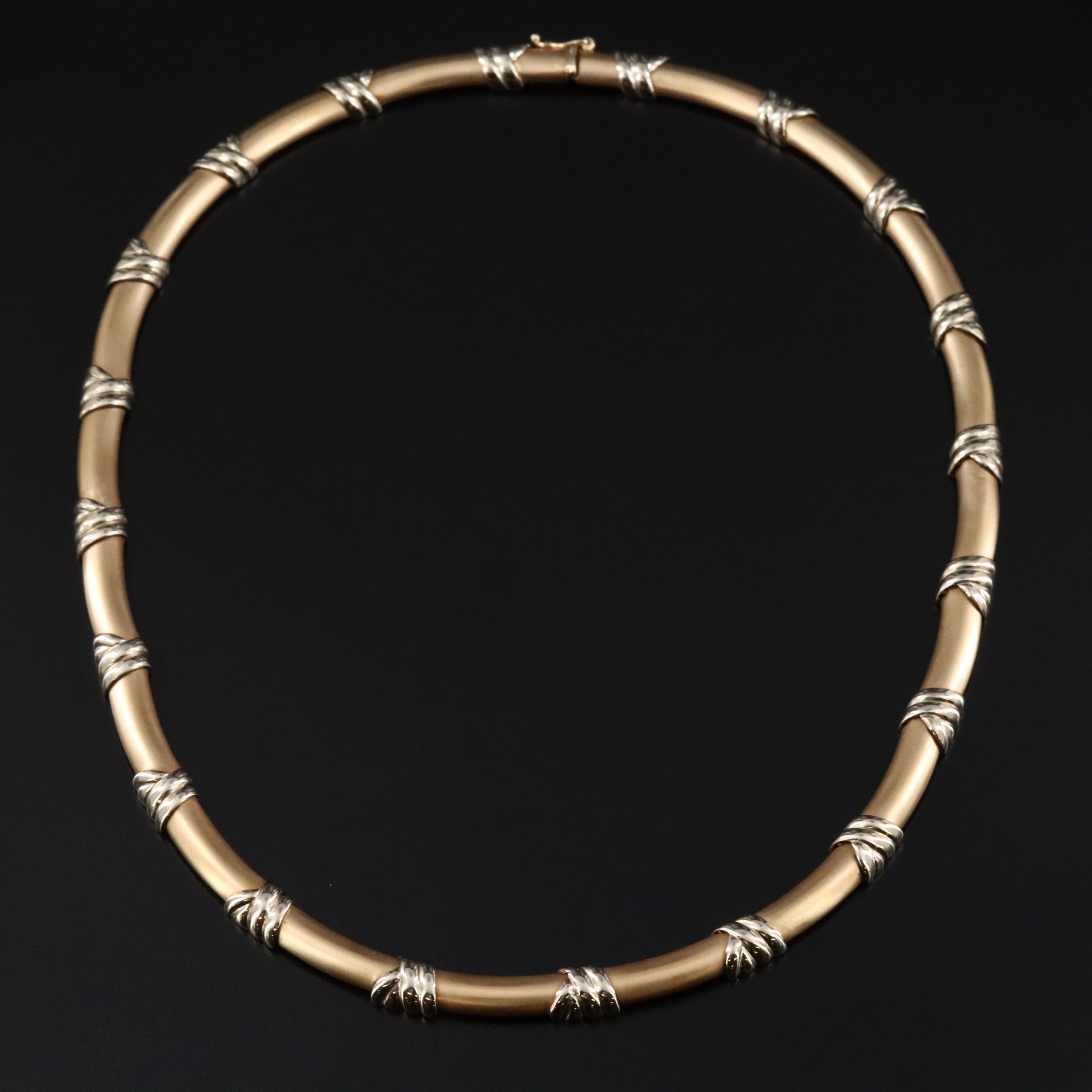 14K Two Tone Collar Necklace