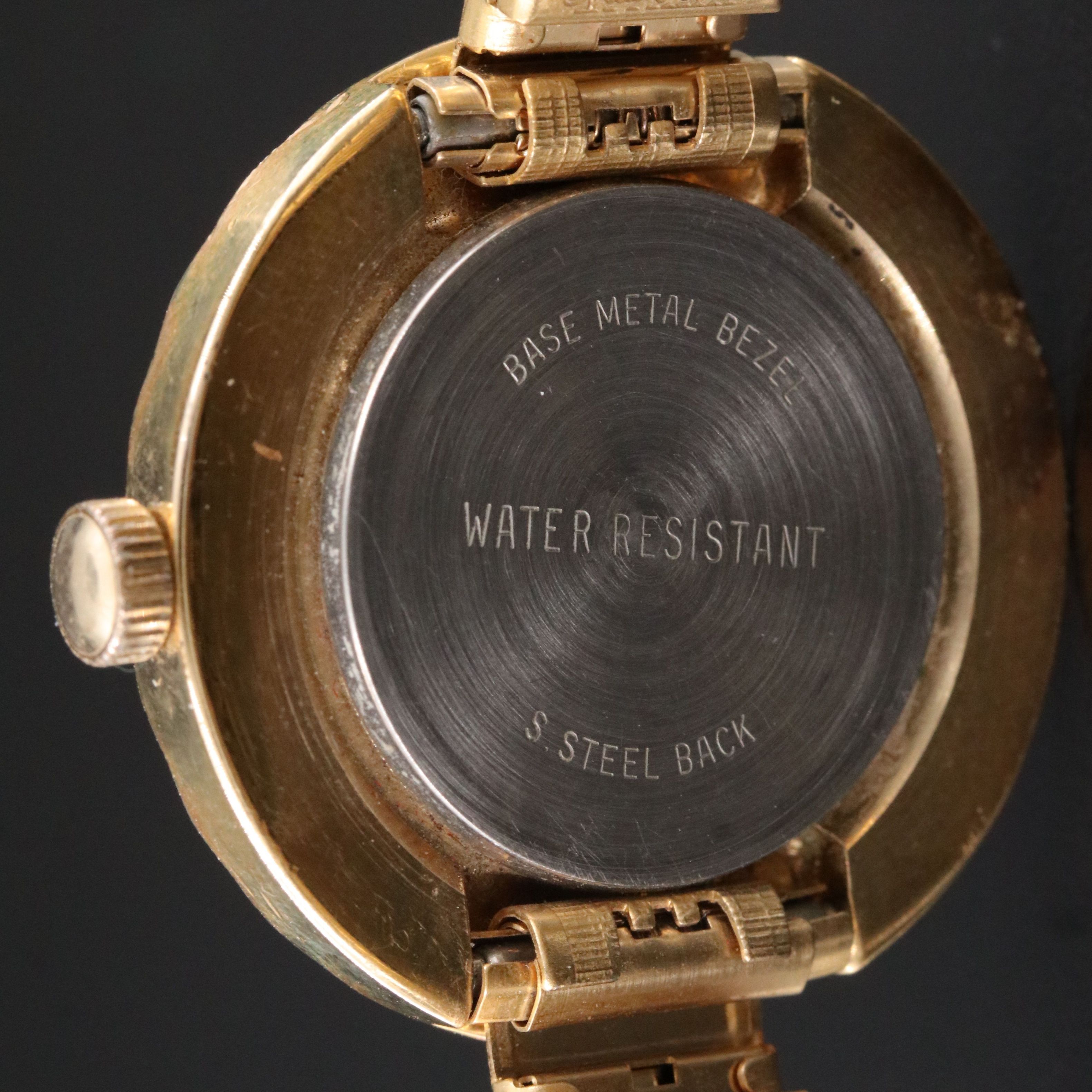 Timex Sunflower Cased Gold-Tone Stem Wind Watch