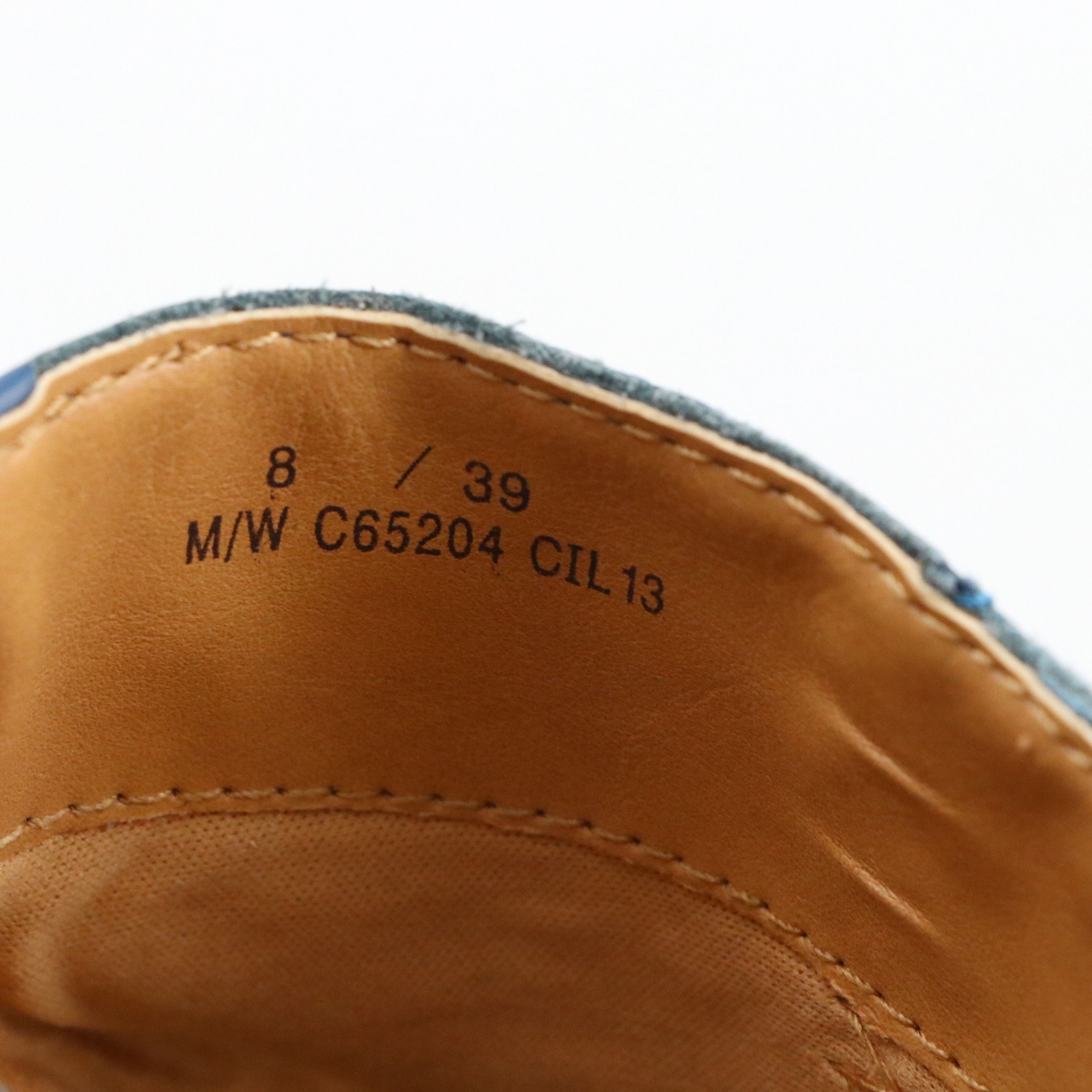 Børn Concepts "Starlet" Floral Printed Cork Wedges in Blue Leather, With Box