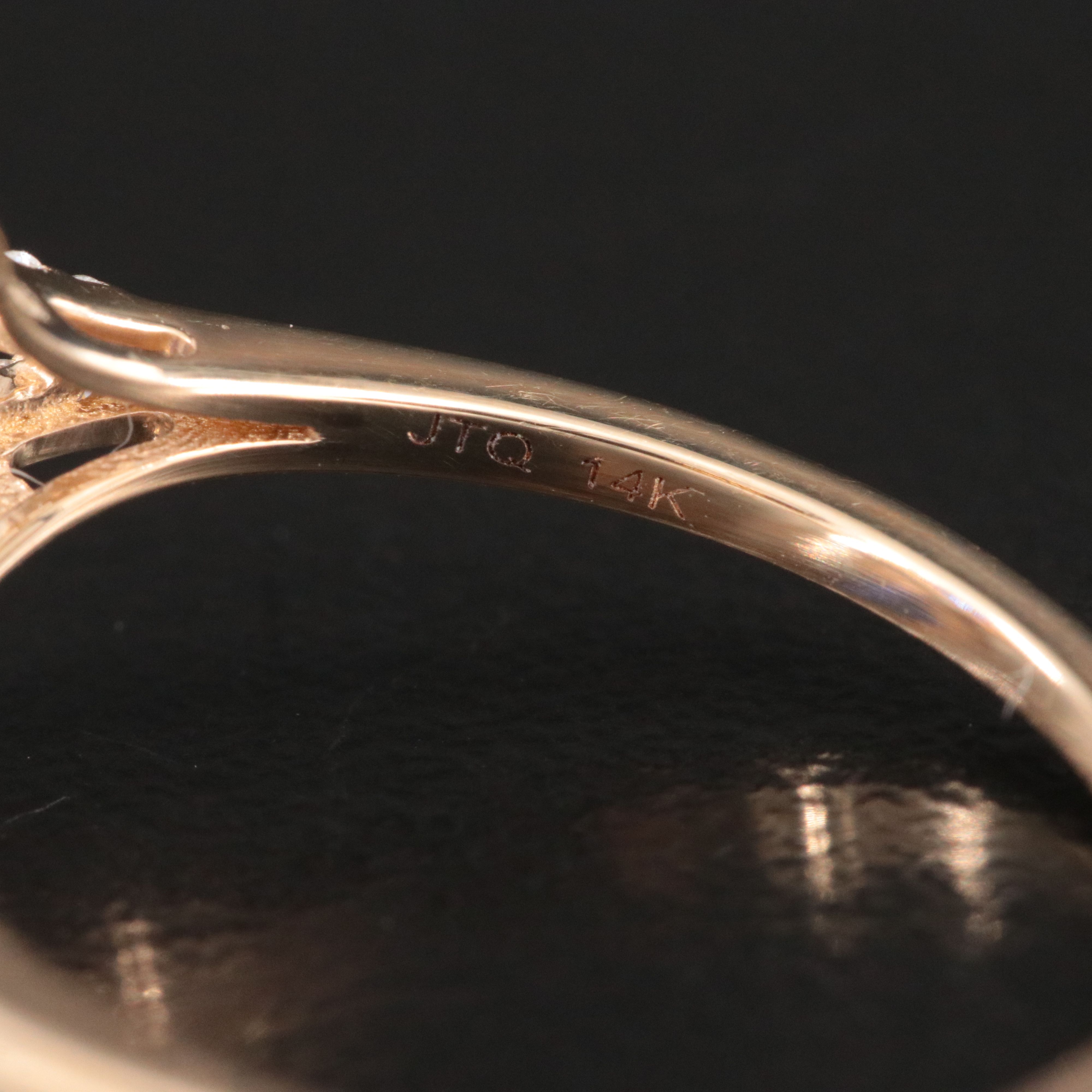 14K 1.69 CT Lab Grown Sapphire and Moissanite Ring