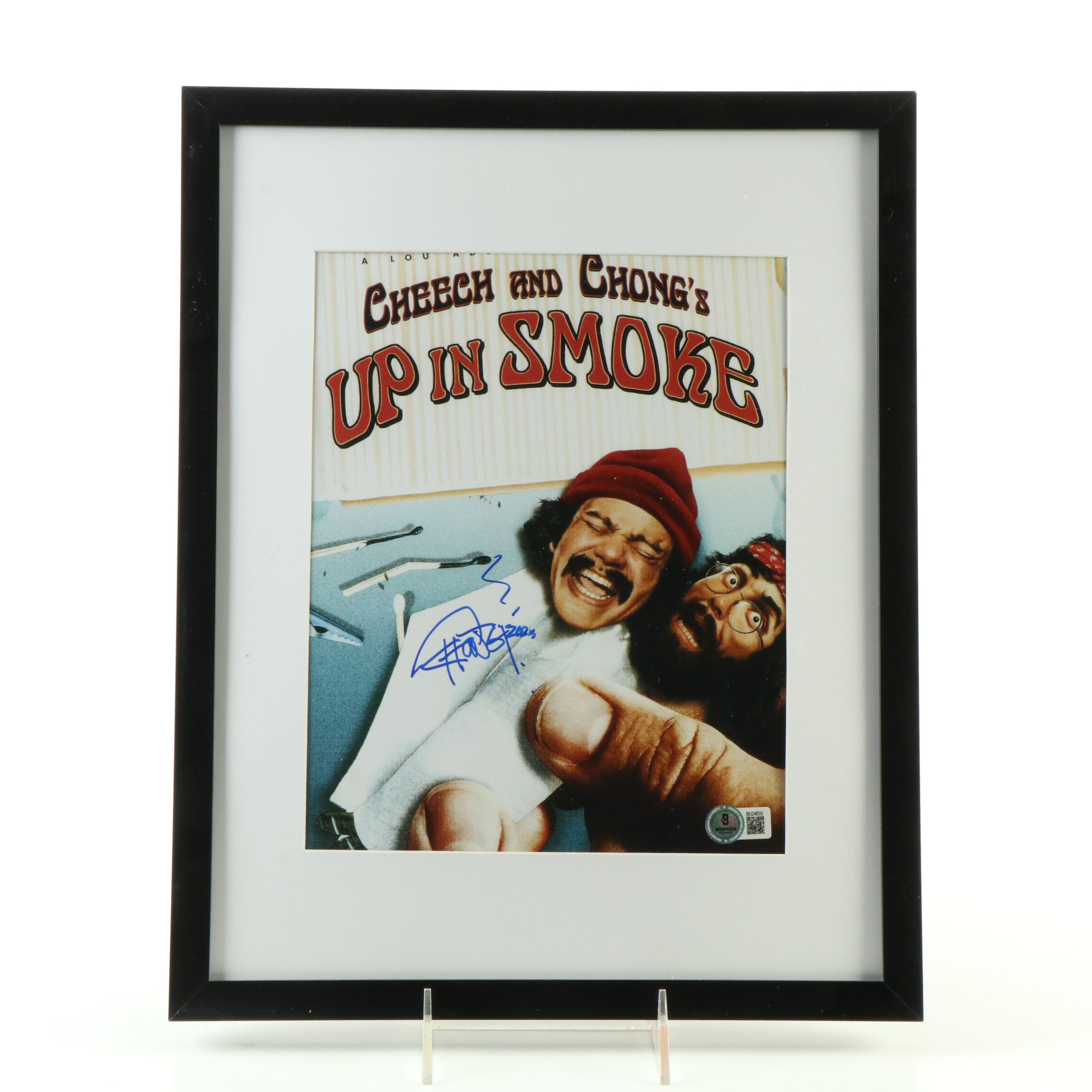 Tommy Chong Signed “Cheech and Chong” Print in Matted Frame, Beckett