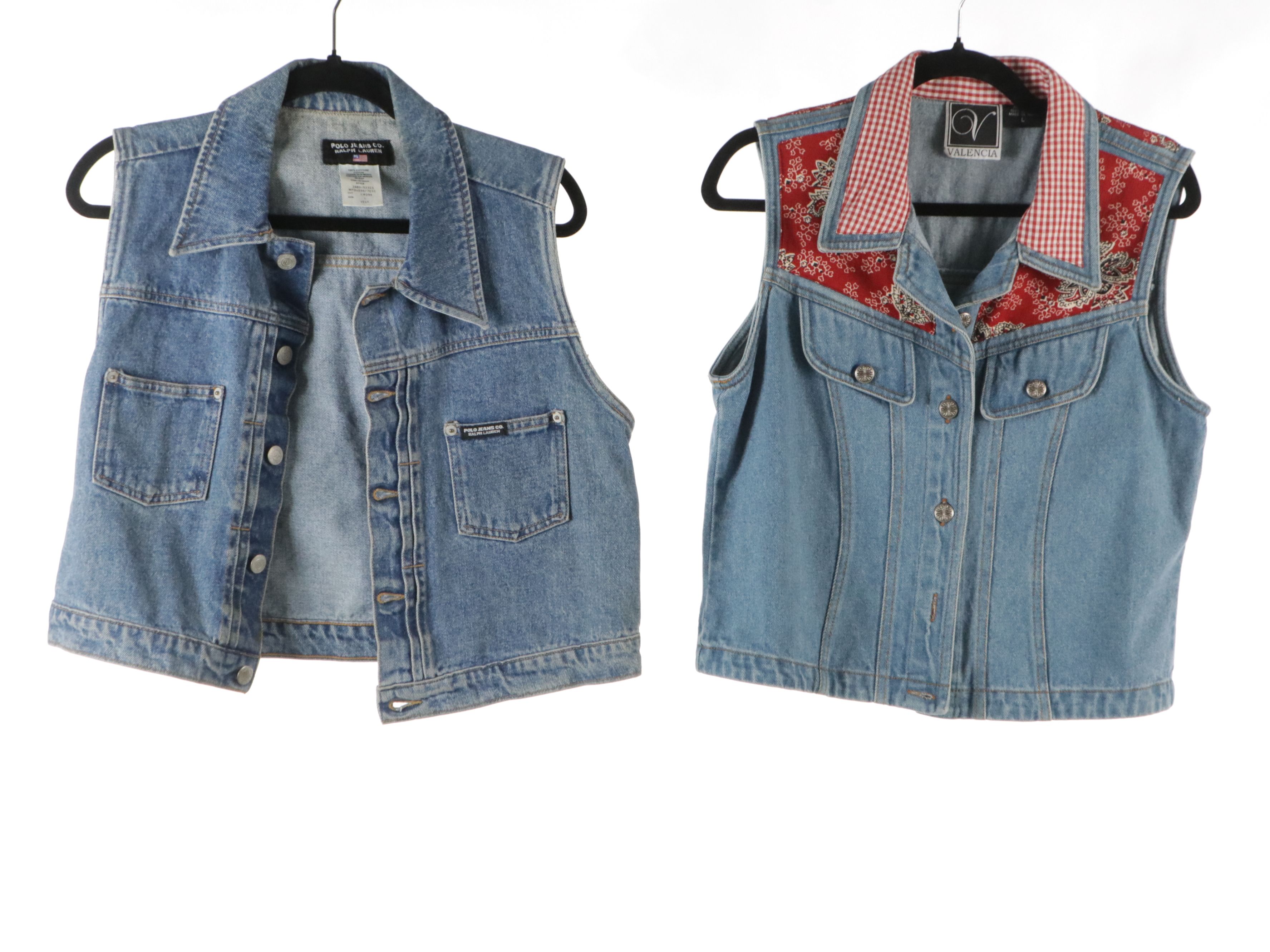 Polo Jeans Denim Vest, L.R.L. Ruffled Blouse and Canvas Shirt, More Separates