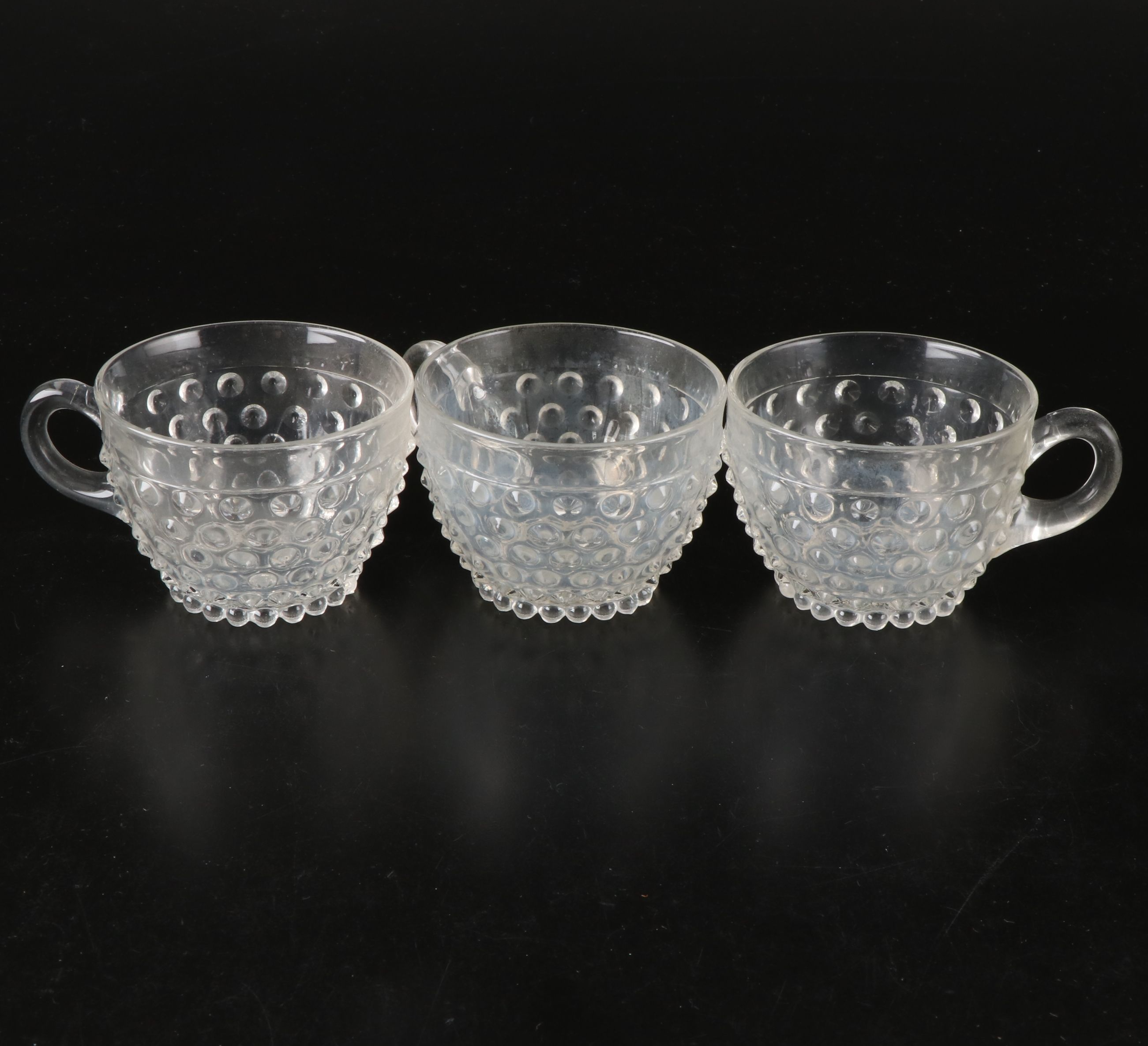 Duncan & Miller "Hobnail Clear" Glass Punch Set, 1930-1955