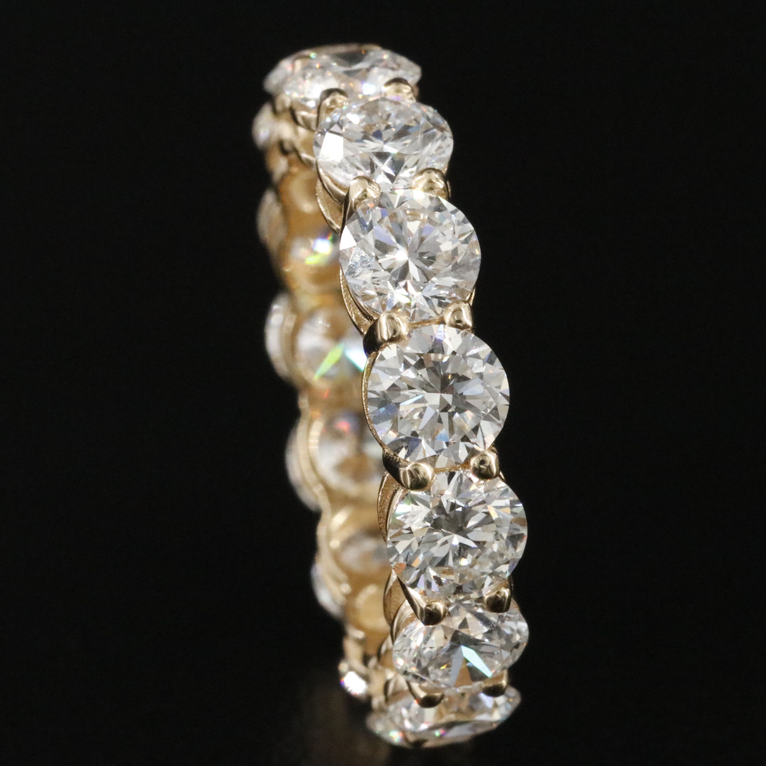 14K 7.10 CTW Lab Grown Diamond Eternity Band with IGI Jewelry Report