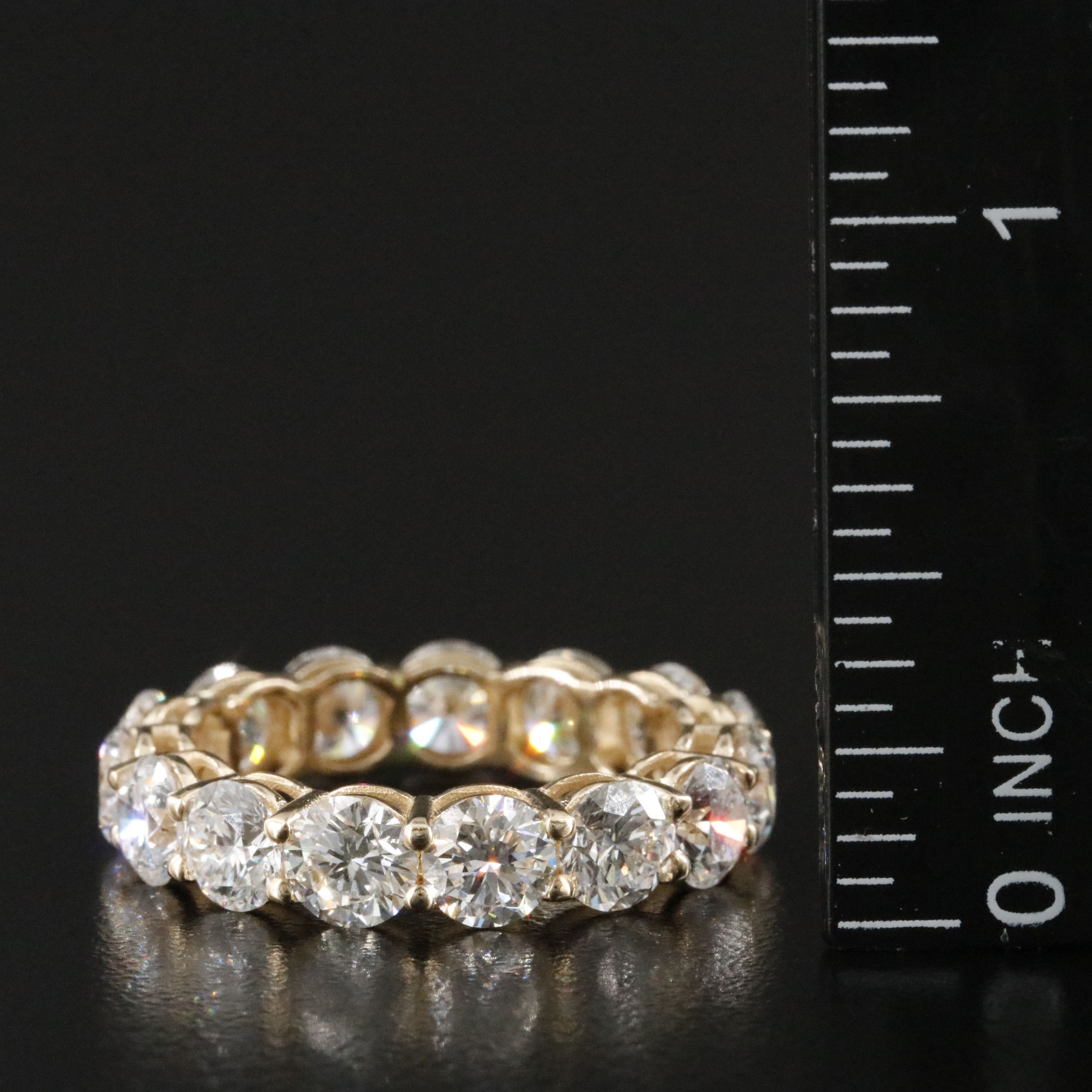 14K 7.10 CTW Lab Grown Diamond Eternity Band with IGI Jewelry Report
