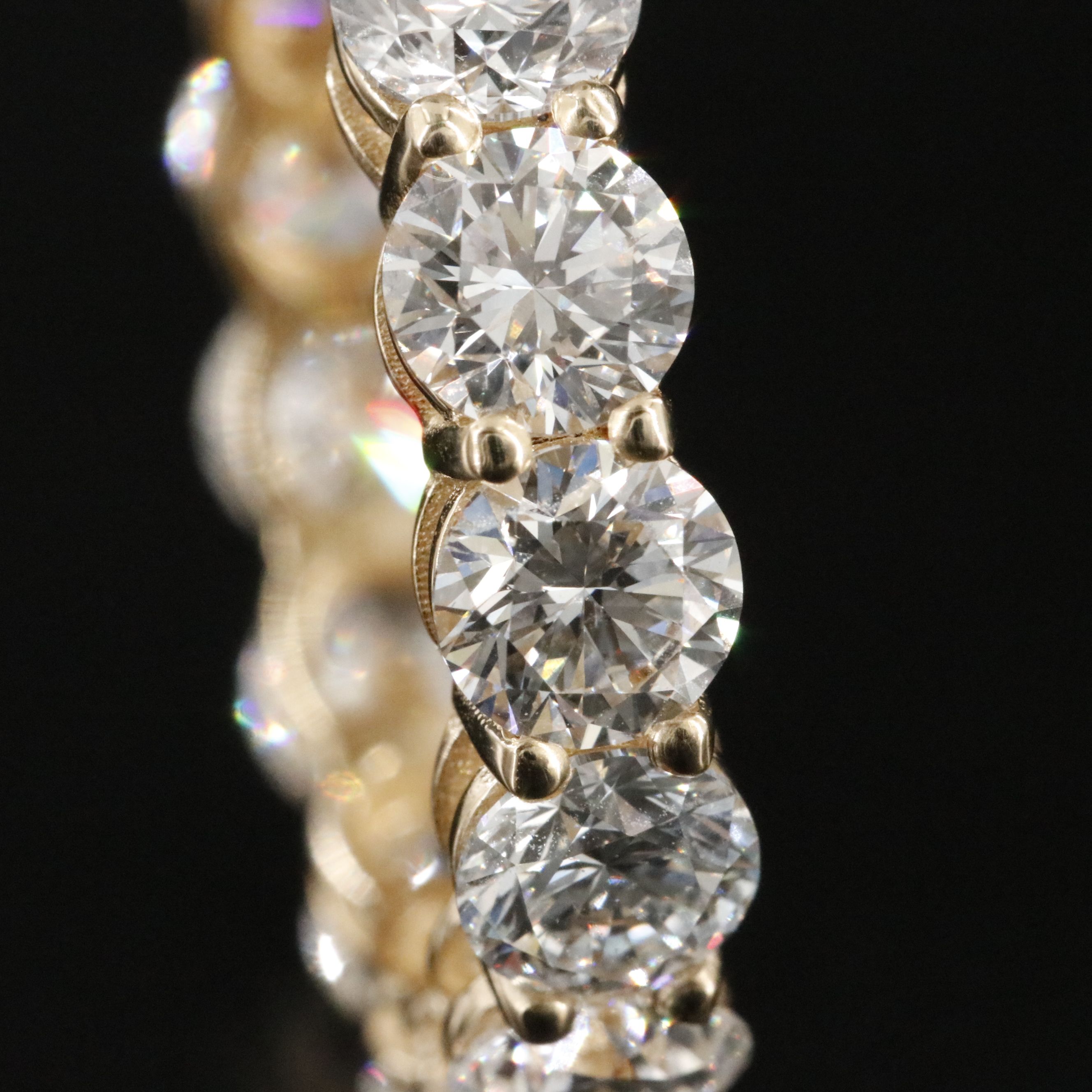 14K 7.10 CTW Lab Grown Diamond Eternity Band with IGI Jewelry Report