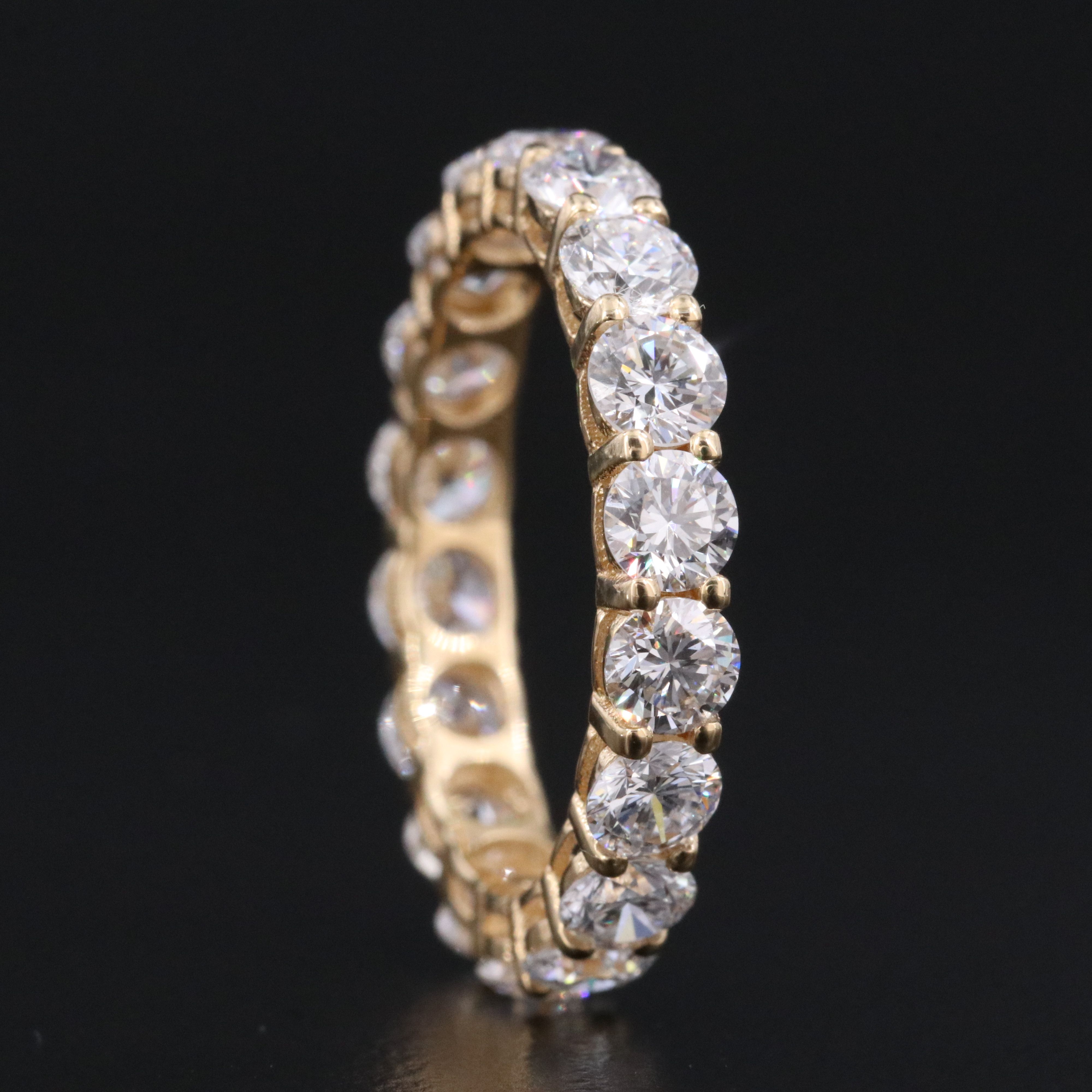 18K 3.16 CTW Lab Grown Diamond Eternity Band with IGI Jewelry Report