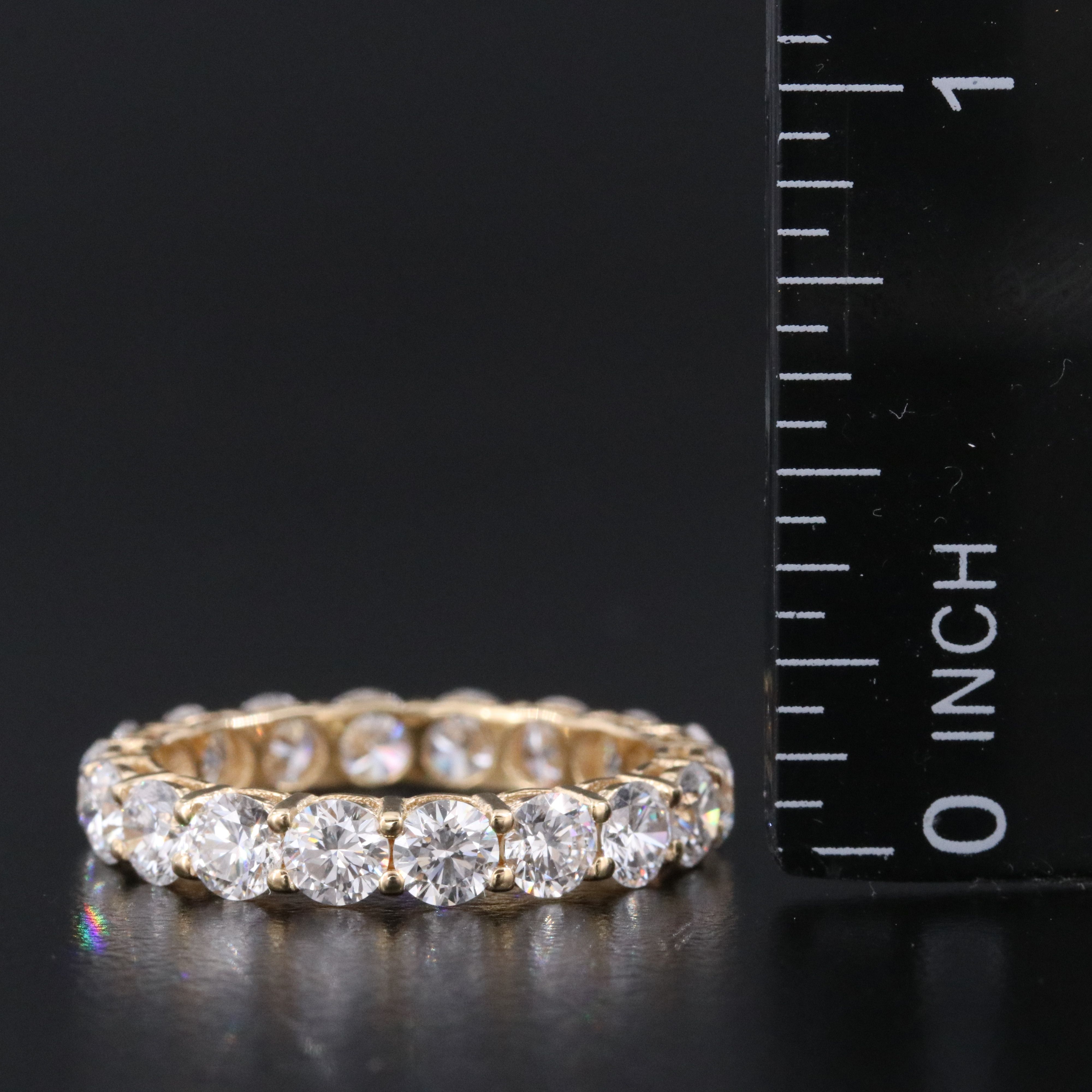 18K 3.16 CTW Lab Grown Diamond Eternity Band with IGI Jewelry Report